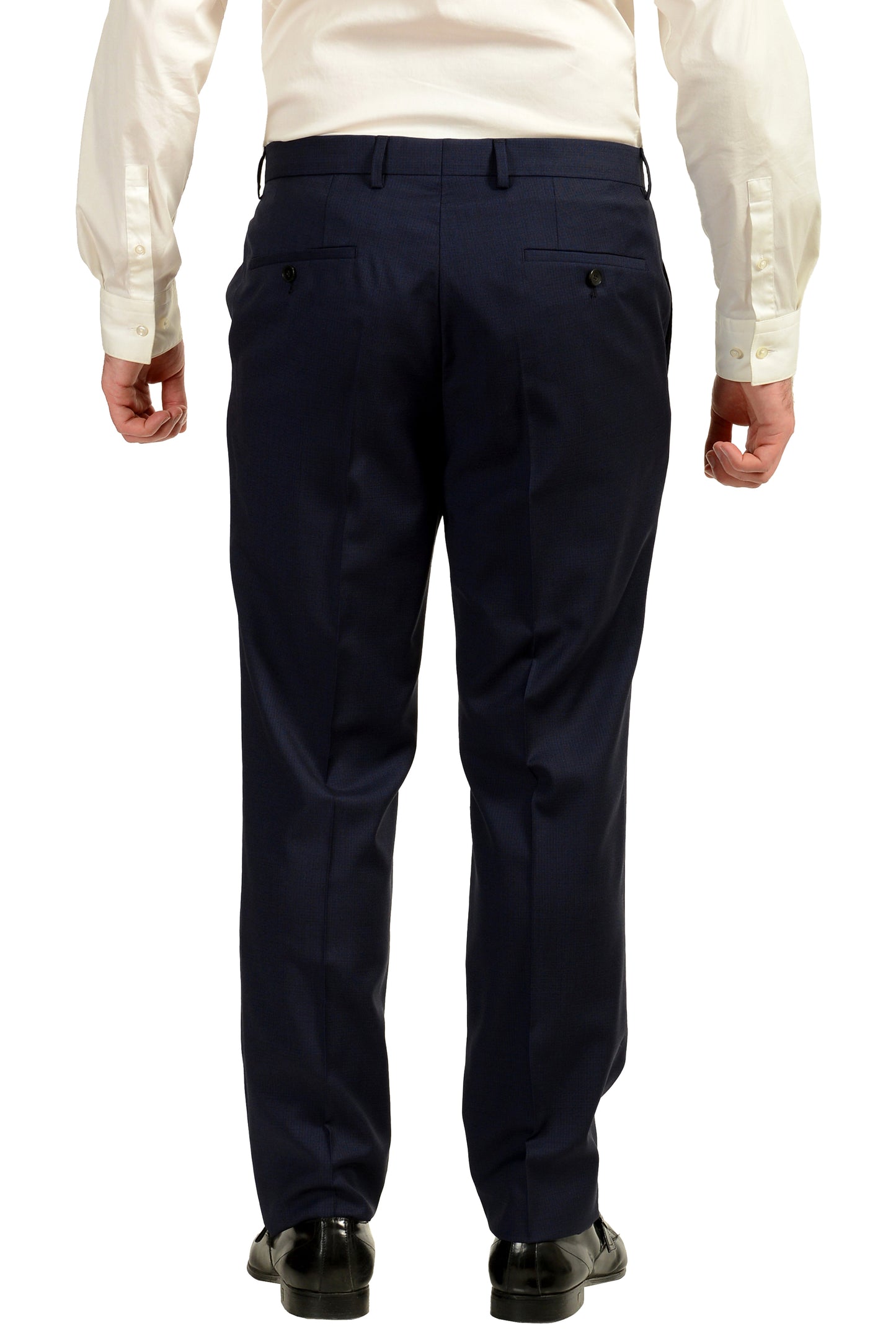 Hugo Boss Men's "Jeckson/Lenon2" Regular Fit Plaid 100% Wool Suit US 40R IT 50R