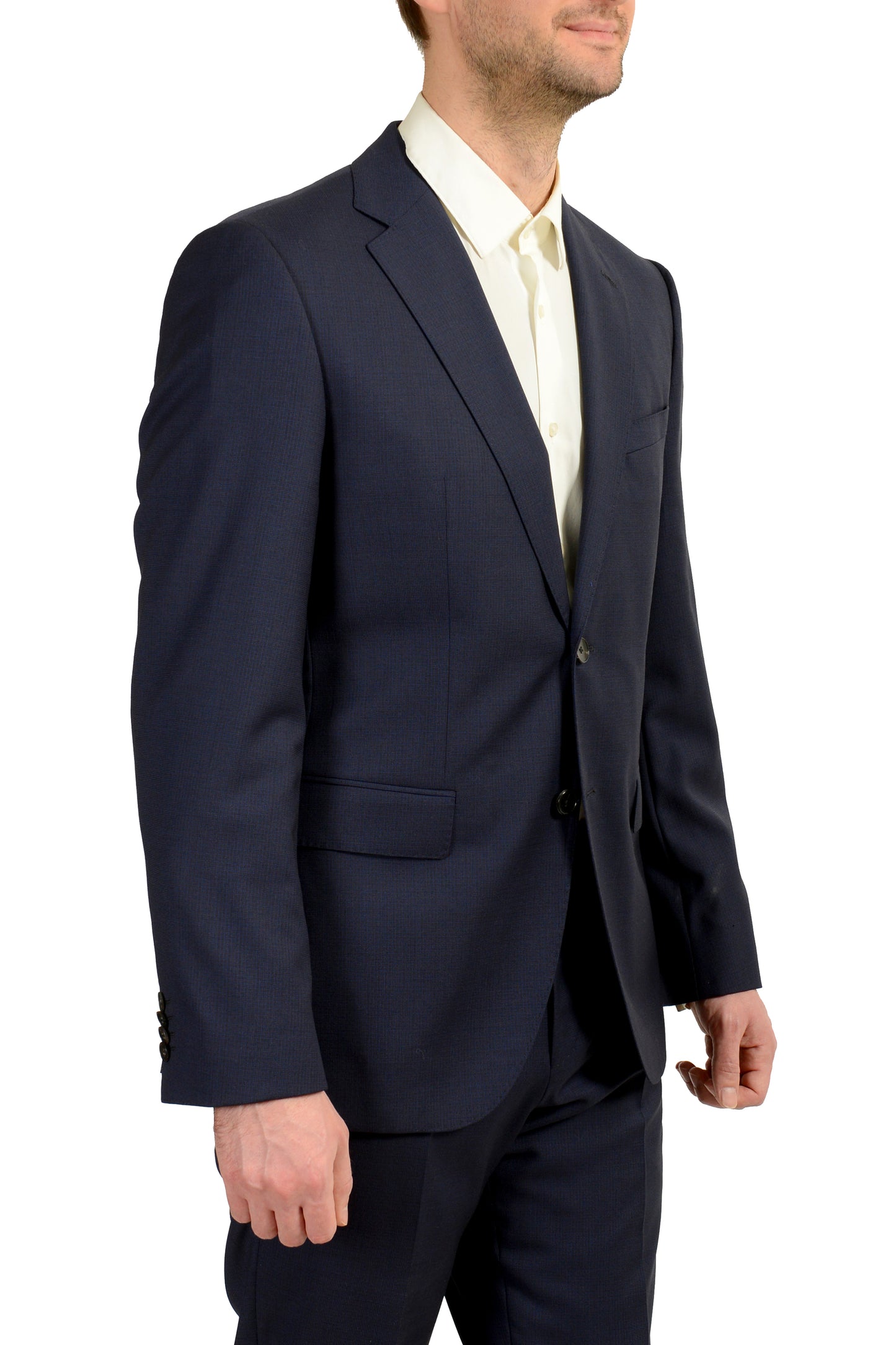 Hugo Boss Men's "Jeckson/Lenon2" Regular Fit Plaid 100% Wool Suit US 40R IT 50R