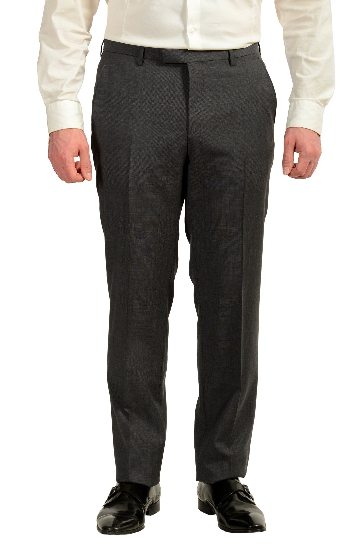 Hugo Boss Men's "Johnstons2/Lenon" Geometric Print 100% Wool Suit US 40R IT 50R