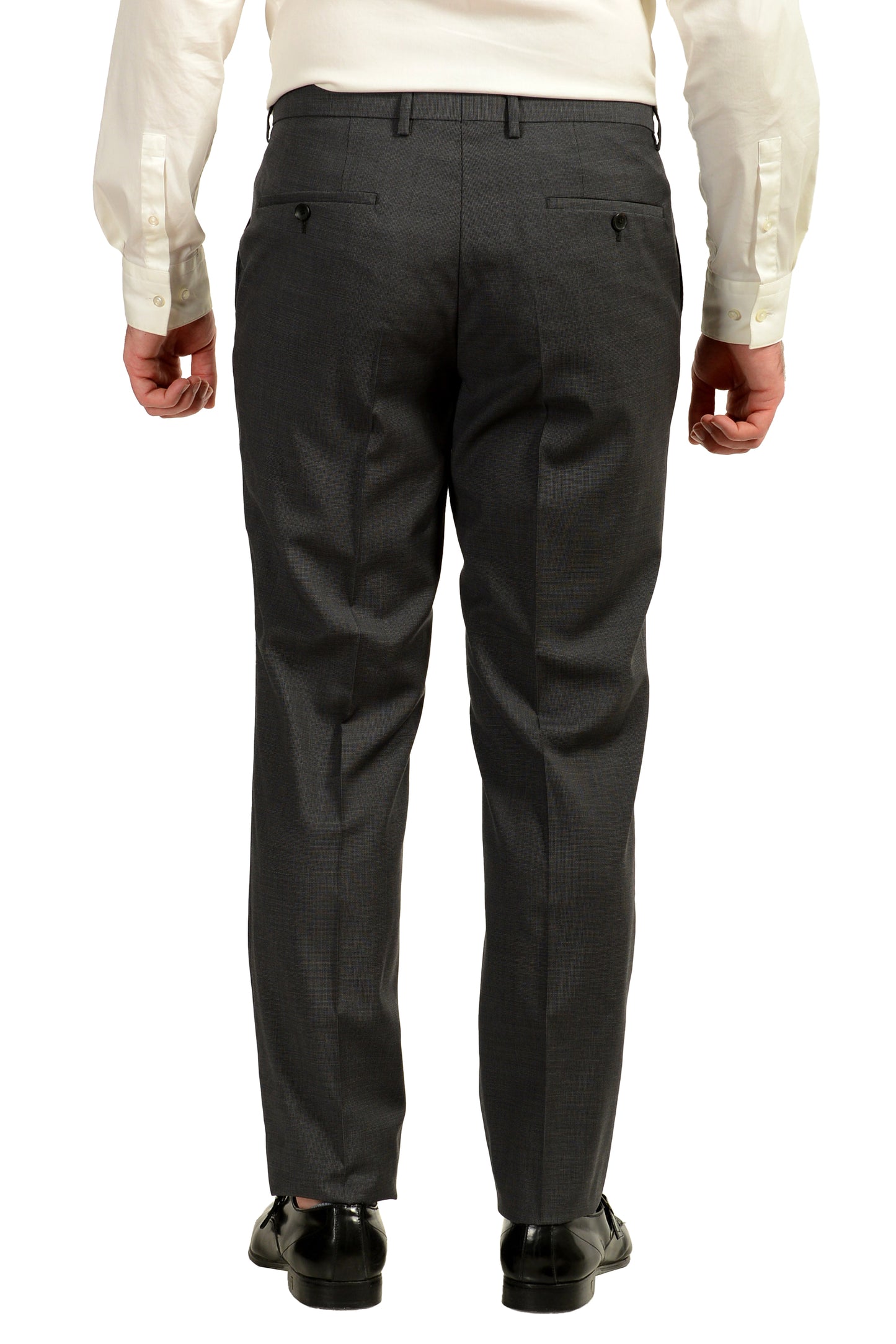 Hugo Boss Men's "Johnstons2/Lenon" Geometric Print 100% Wool Suit US 40R IT 50R