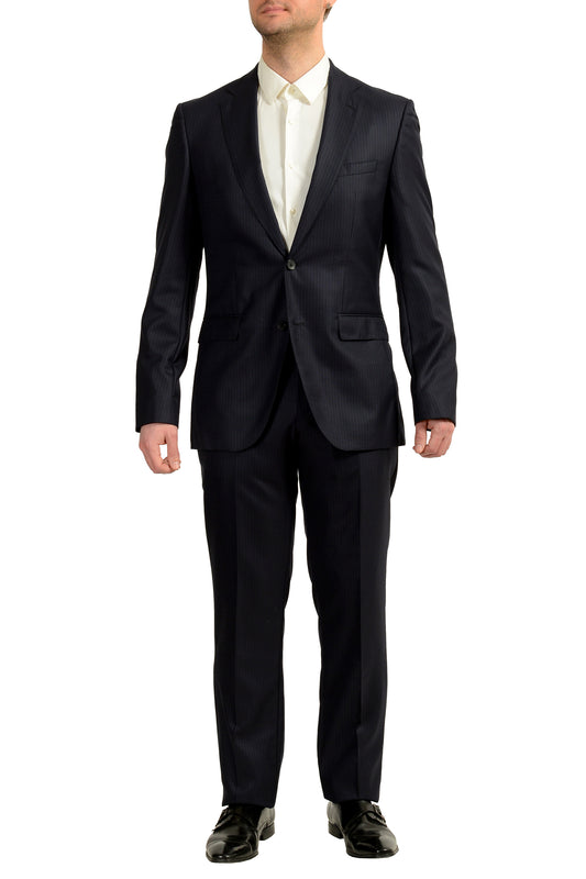 Hugo Boss Men's "Johnstons5/Lenon1" Regular Fit Wool Silk Suit US 46R IT 56R