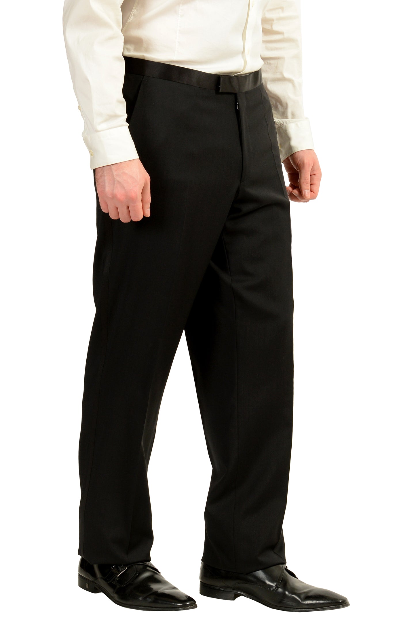 Hugo Boss Men's "The Stars75/Glamour3" Black 100% Wool Tuxedo Suit US 46L IT 56L