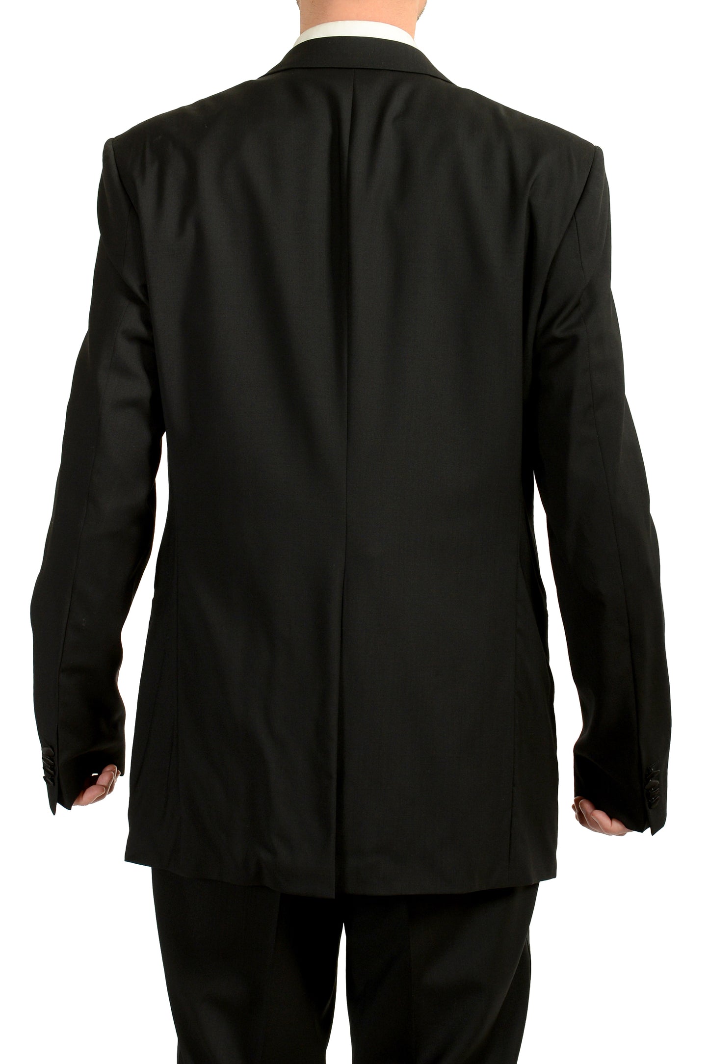 Hugo Boss Men's "The Stars75/Glamour3" Black 100% Wool Tuxedo Suit US 46L IT 56L