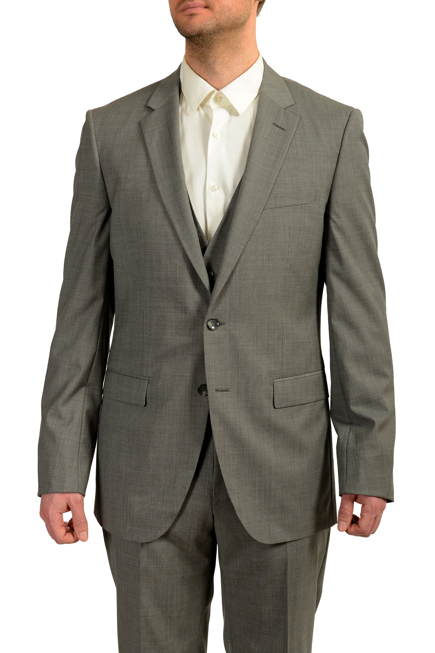 Hugo Boss Men's "T-Harvers4Glover3WE4" Slim 100% Wool 3 Piece Suit US 42L IT 52L