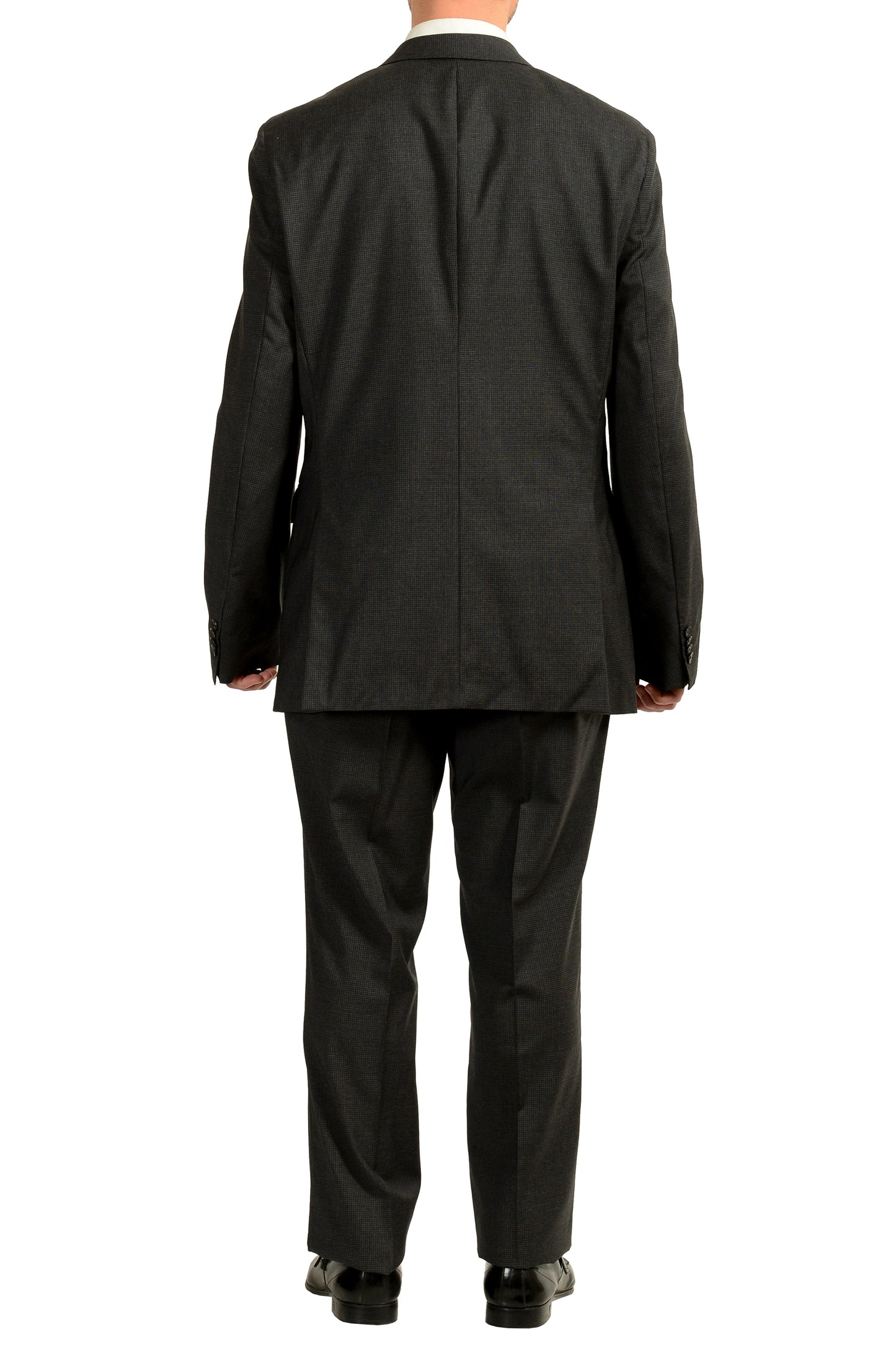 Hugo Boss Men's "Jerron/Lenon1 WE" Plaid 100% Wool 3 Piece Suit US 44L IT 54L