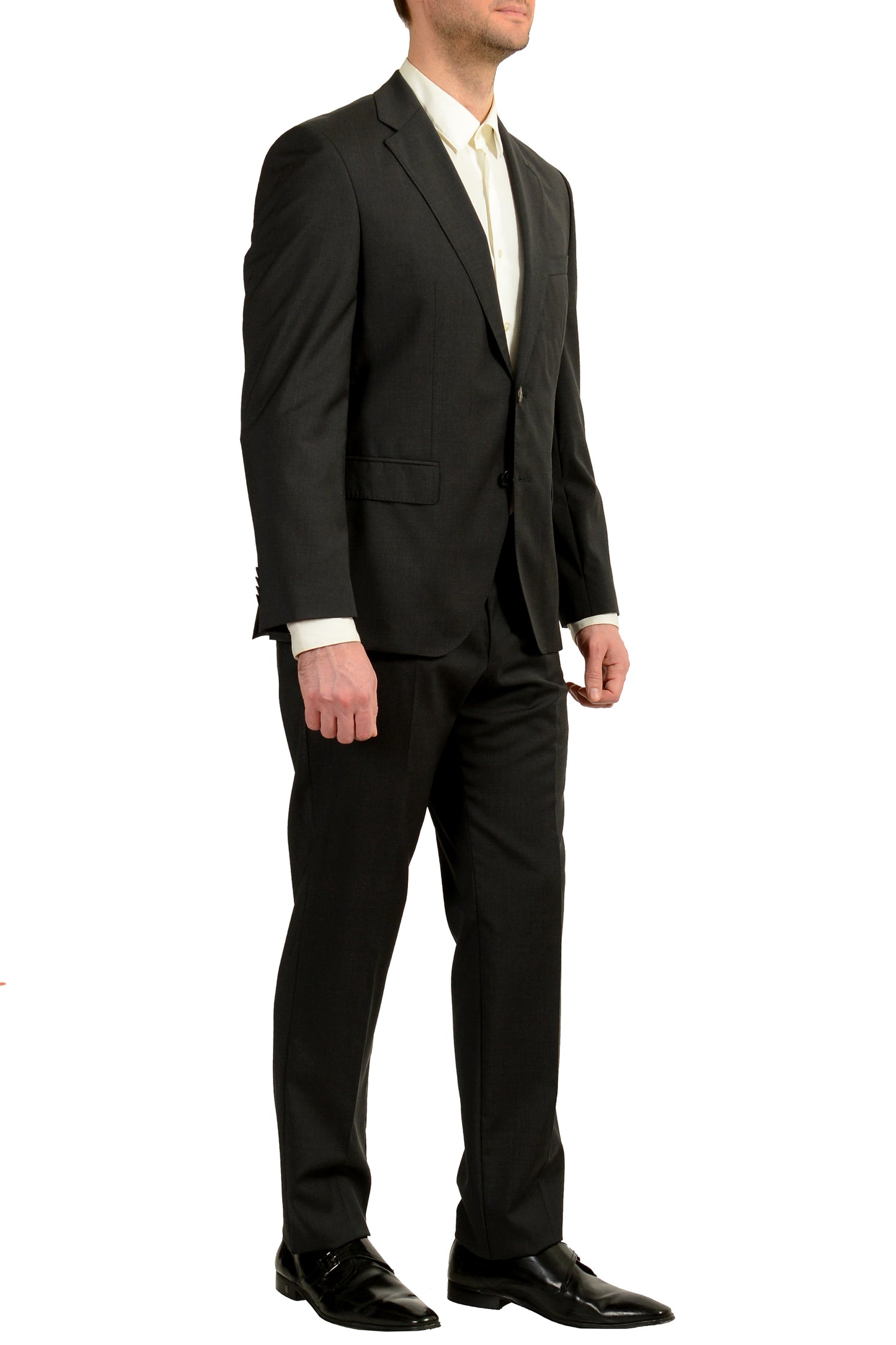 Hugo Boss Men's "Johnstons5/Lenon1" Regular Fit 100% Wool Suit US 40S IT 50S