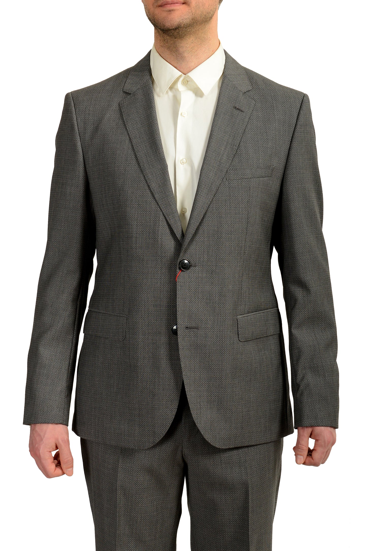 Hugo Boss Men's "Jeffery/Simmons182" Regular Fit 100% Wool Suit US 42R IT 52R