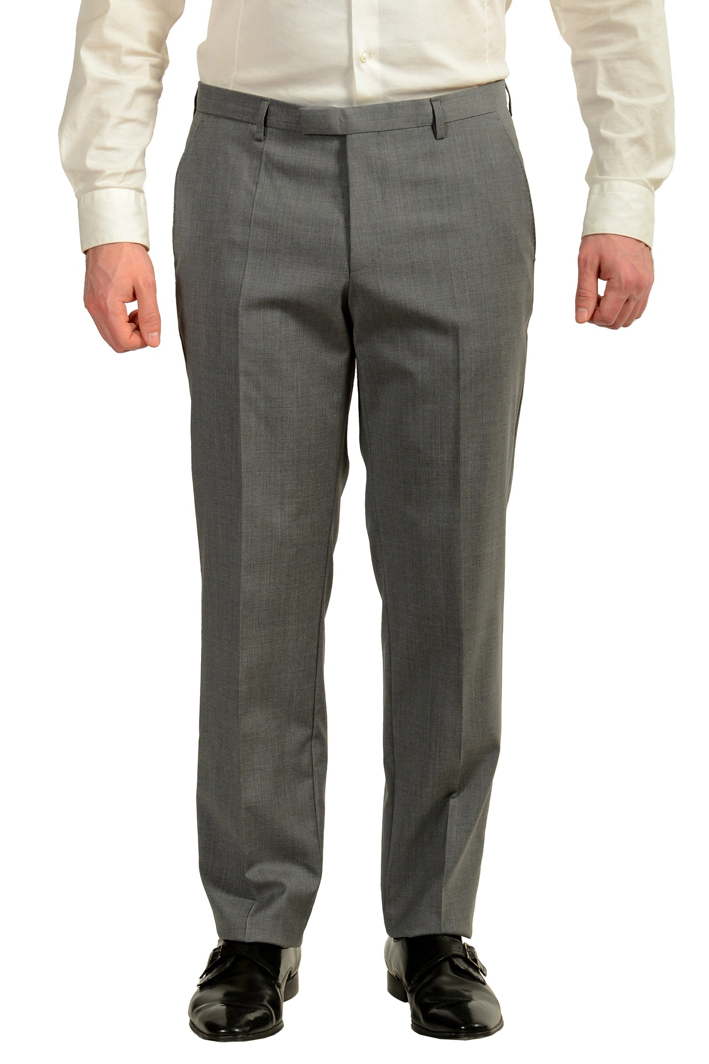 Hugo Boss Men's "Johnstons5/Lenon1" Regular Fit 100% Wool Suit US 42L IT 52L