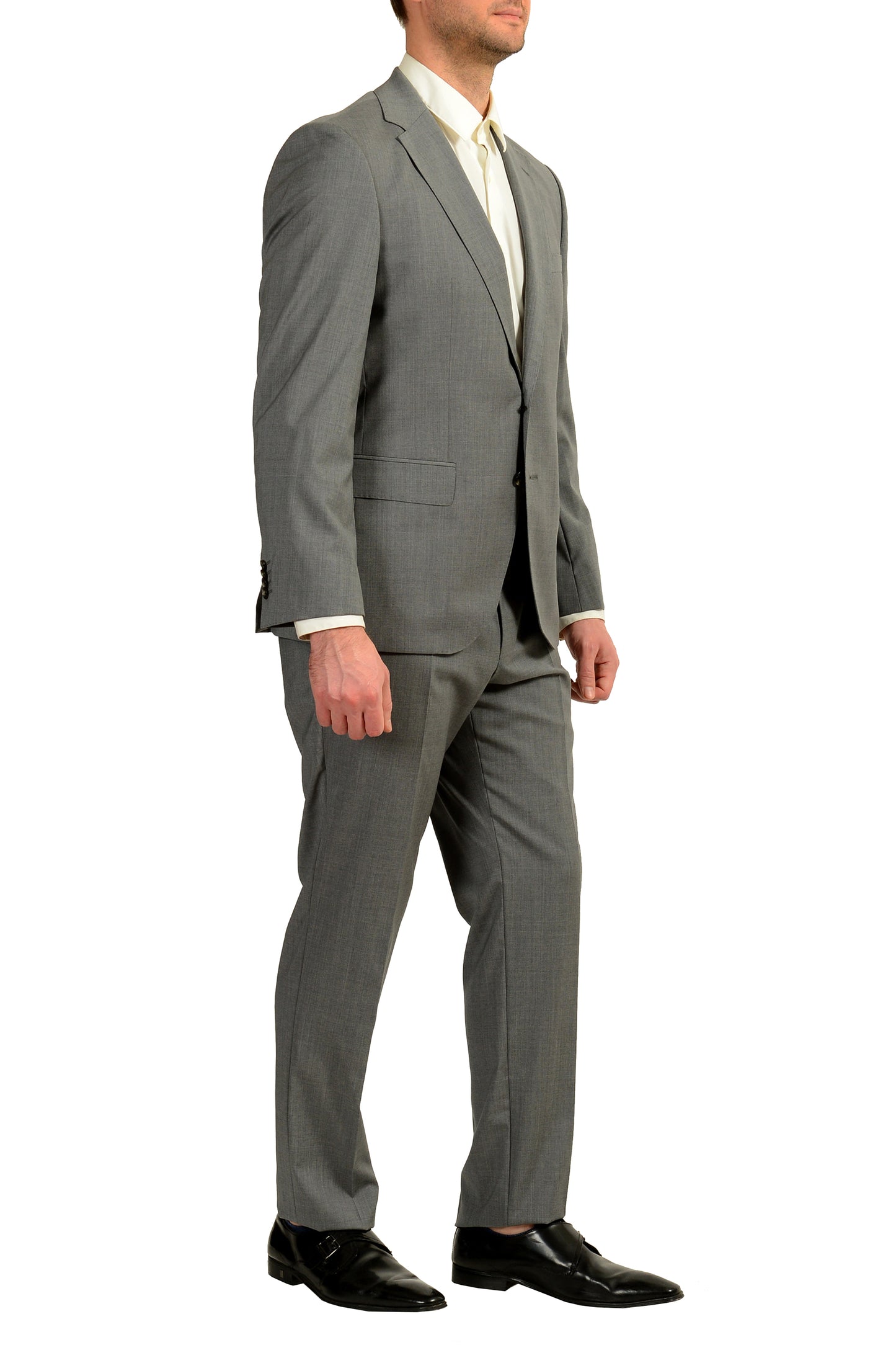 Hugo Boss Men's "Johnstons5/Lenon1" Regular Fit 100% Wool Suit US 42L IT 52L