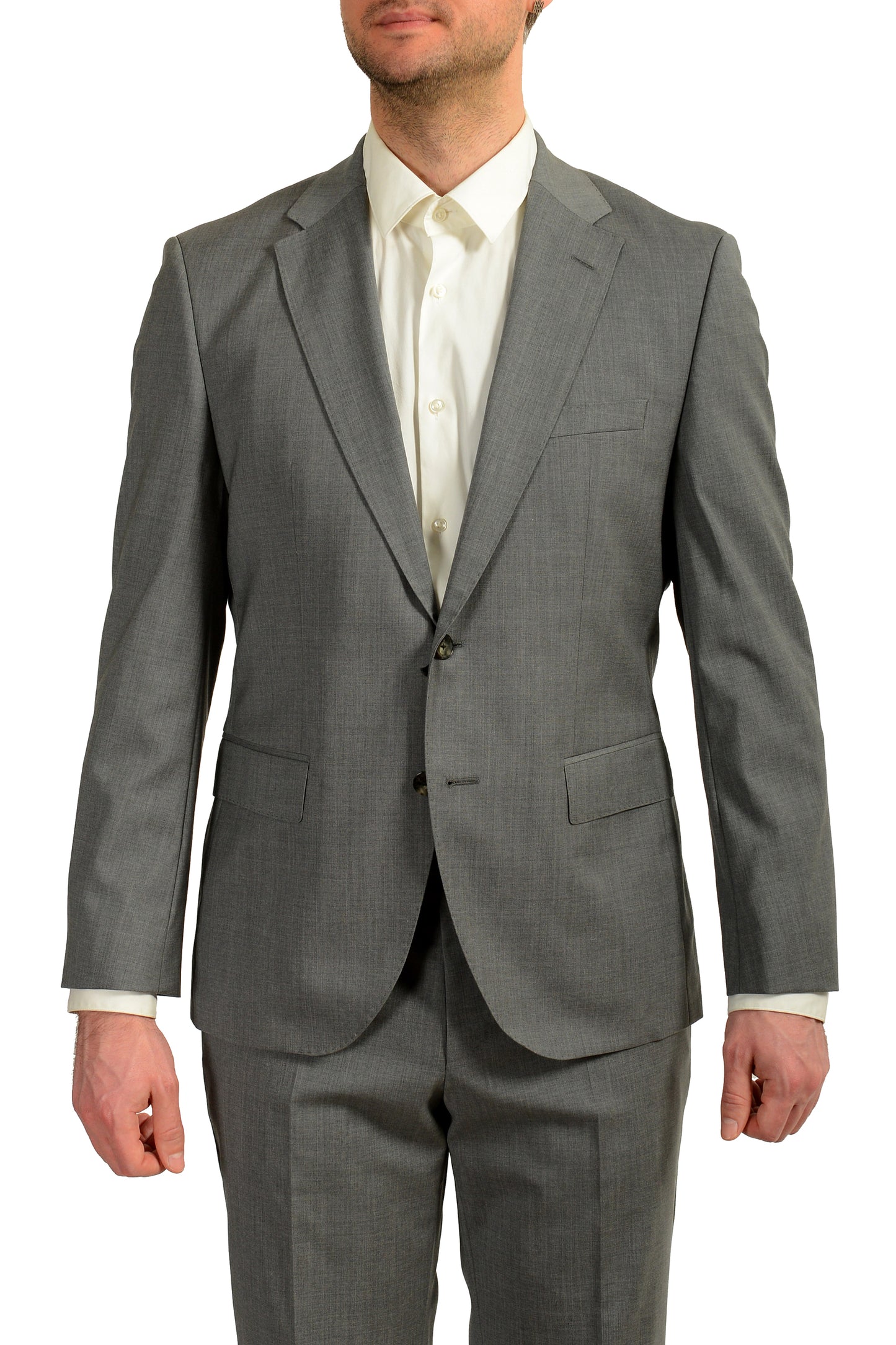 Hugo Boss Men's "Johnstons5/Lenon1" Regular Fit 100% Wool Suit US 42L IT 52L