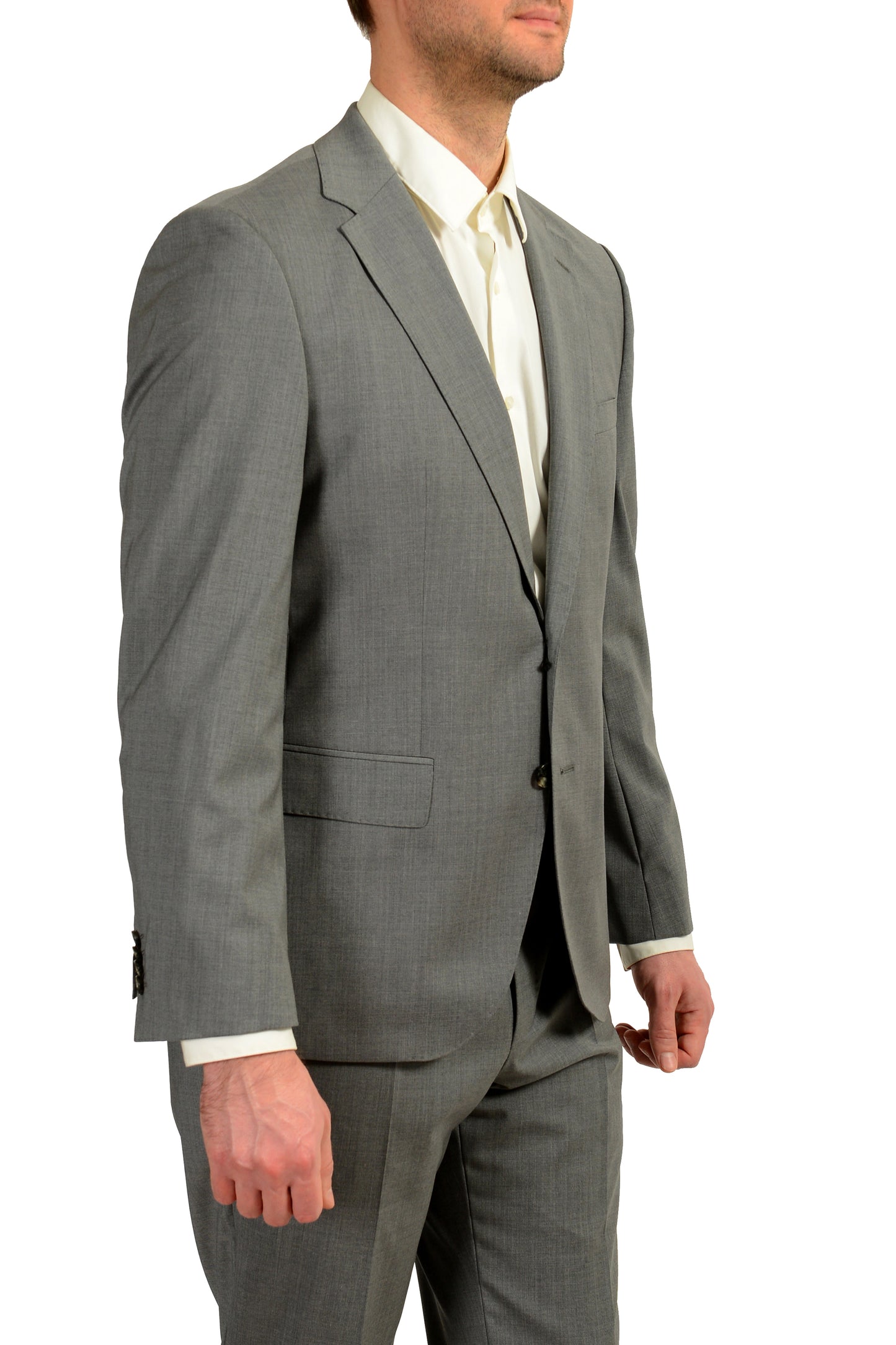 Hugo Boss Men's "Johnstons5/Lenon1" Regular Fit 100% Wool Suit US 42L IT 52L