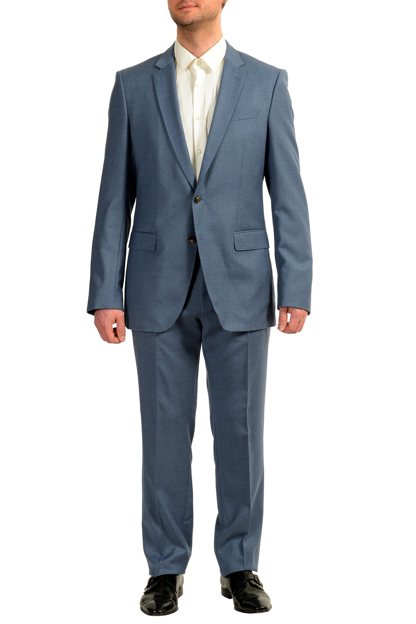 Hugo Boss Men's "Huge6/Genius5" Slim Fit 100% Wool Two Button Suit US 42L IT 52L