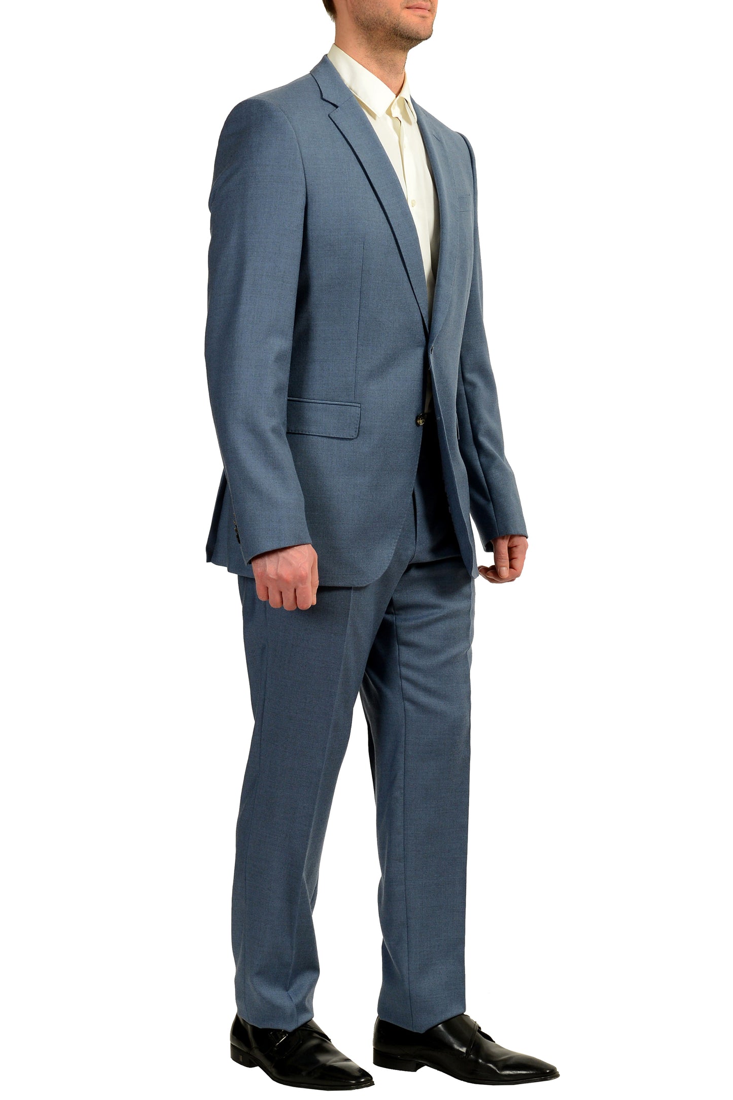 Hugo Boss Men's "Huge6/Genius5" Slim Fit 100% Wool Two Button Suit US 42L IT 52L
