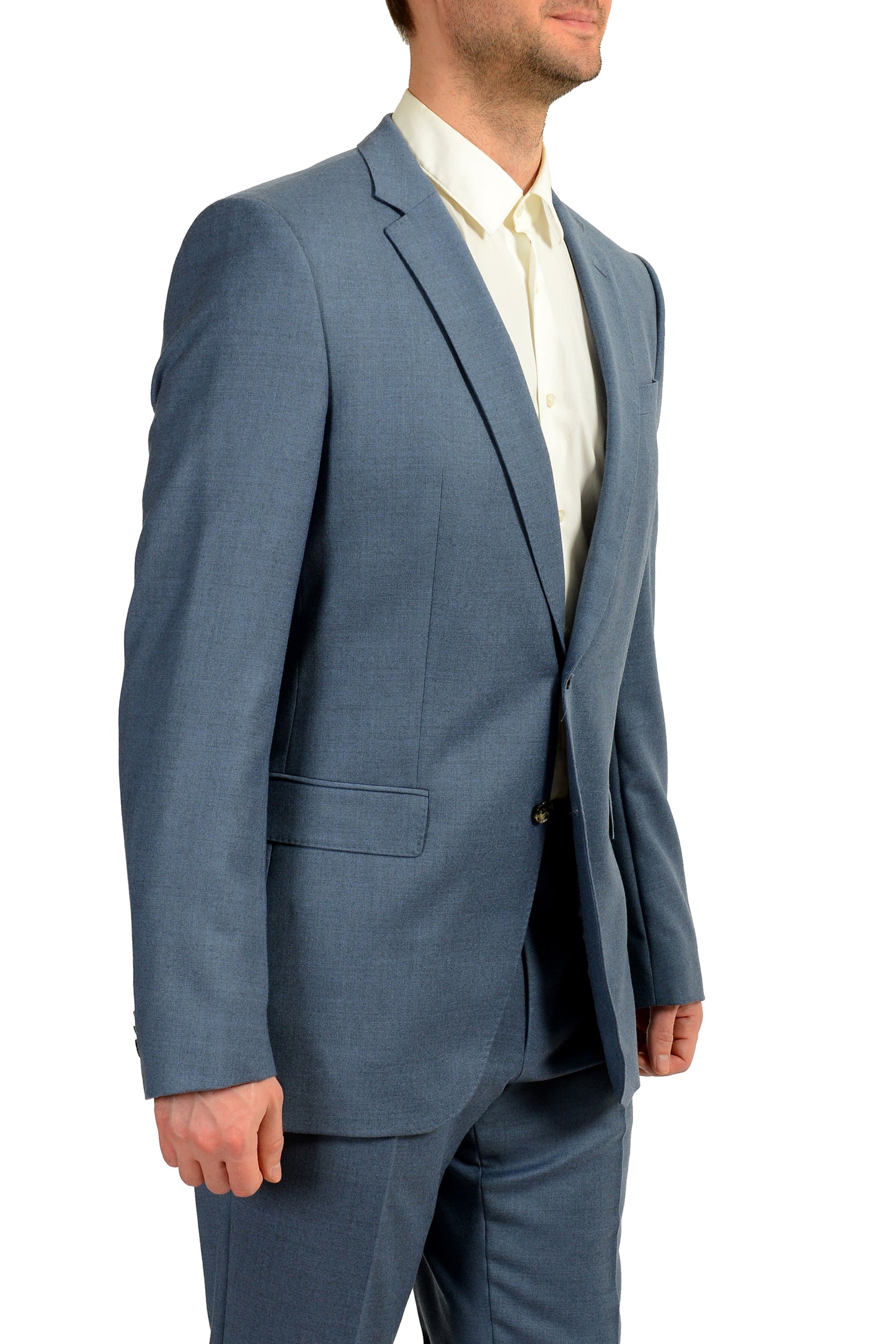 Hugo Boss Men's "Huge6/Genius5" Slim Fit 100% Wool Two Button Suit US 42L IT 52L
