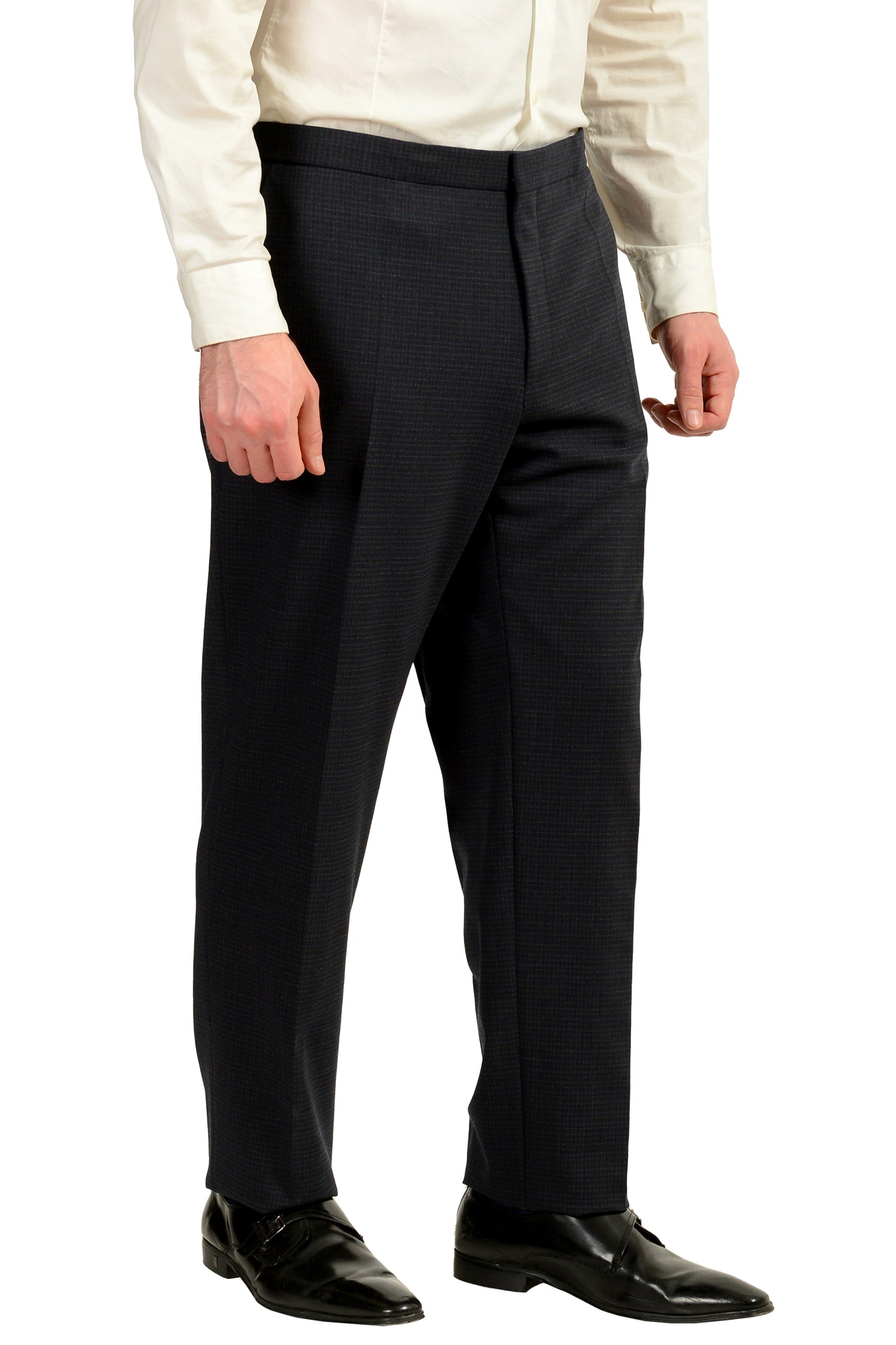 Hugo Boss Men's "Nolin2/Brider" Slim Fit Wool Plaid Suit US 46R IT 56R
