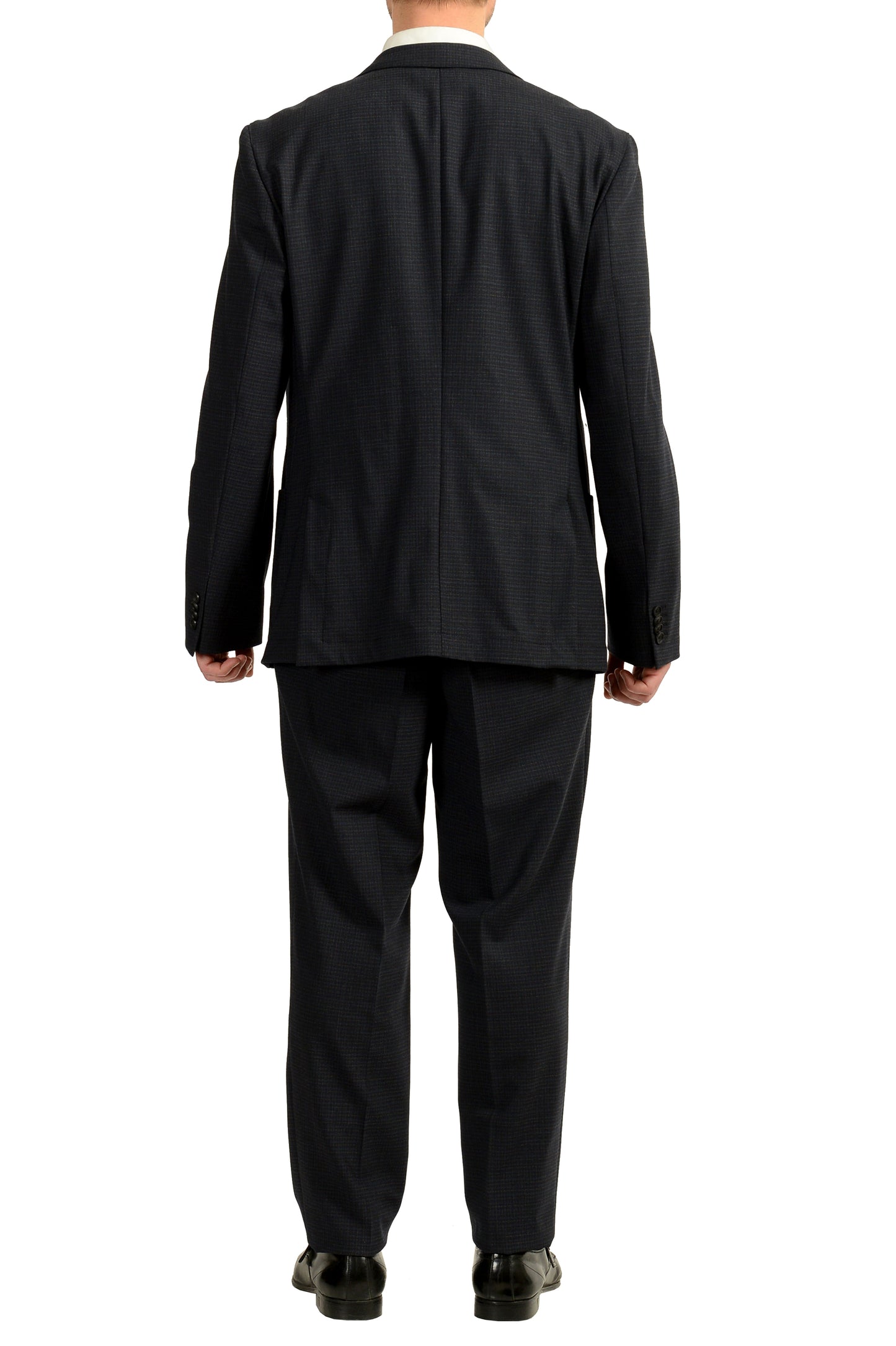 Hugo Boss Men's "Nolin2/Brider" Slim Fit Wool Plaid Suit US 46R IT 56R