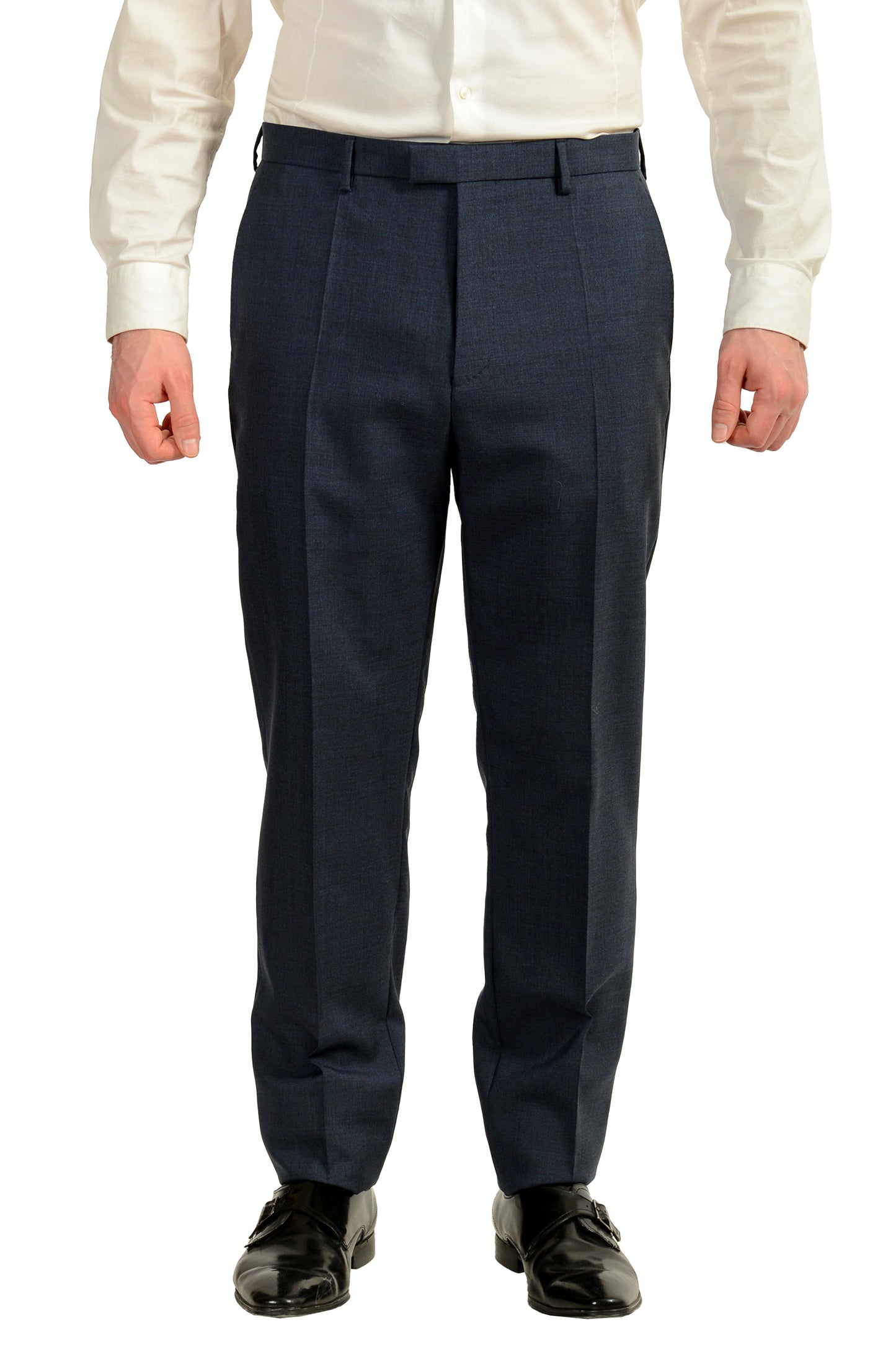 Hugo Boss Men's "T-Novem/Brite" Blue Mohair Wool Two Button Suit US 42R IT 52R