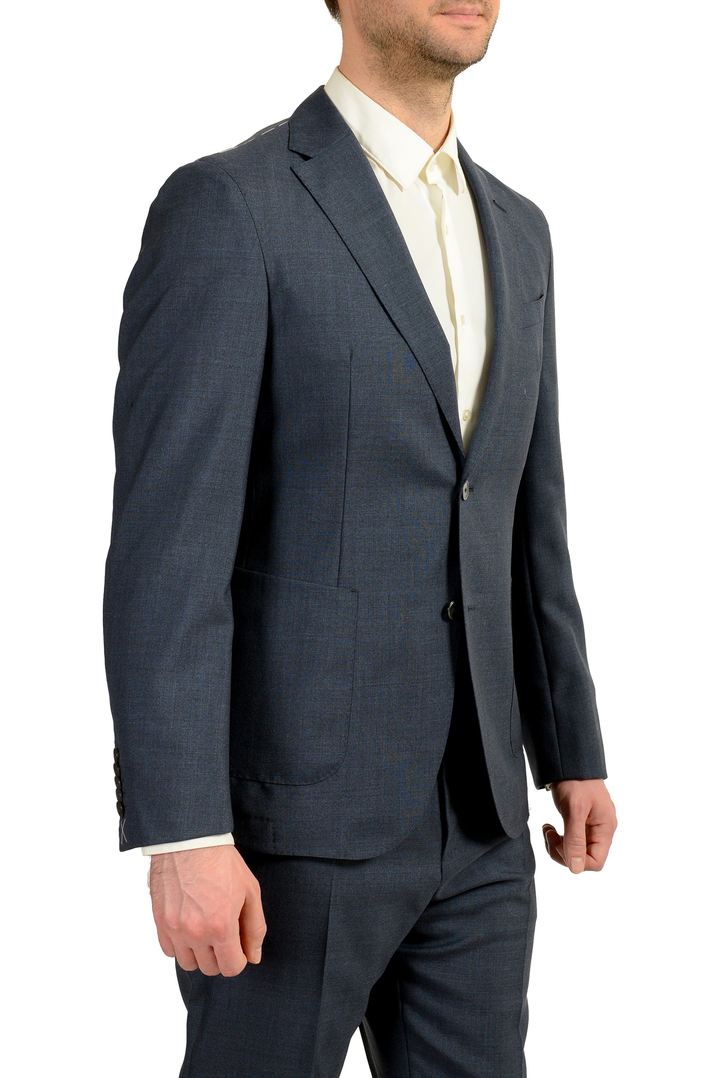 Hugo Boss Men's "T-Novem/Brite" Blue Mohair Wool Two Button Suit US 42R IT 52R