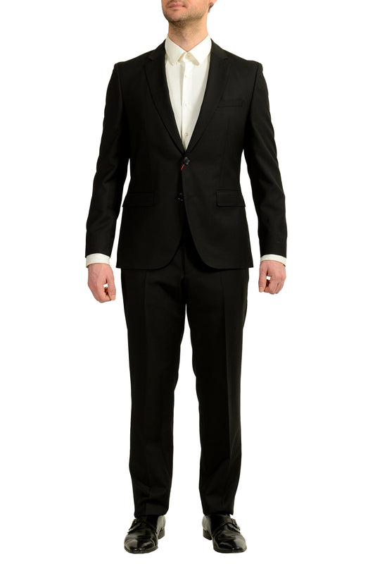 Hugo Boss Men's "C-Jefferd/C-Stedson" Regular Fit Black Wool Suit US 40S IT 50S