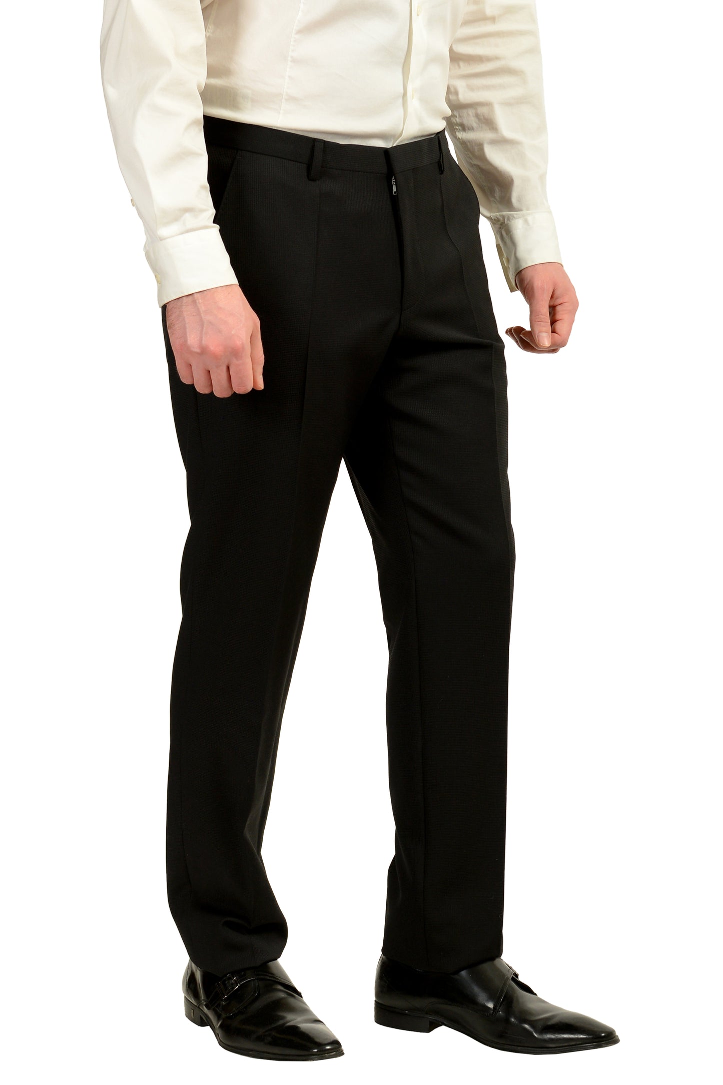 Hugo Boss Men's "C-Jefferd/C-Stedson" Regular Fit Black Wool Suit US 40S IT 50S