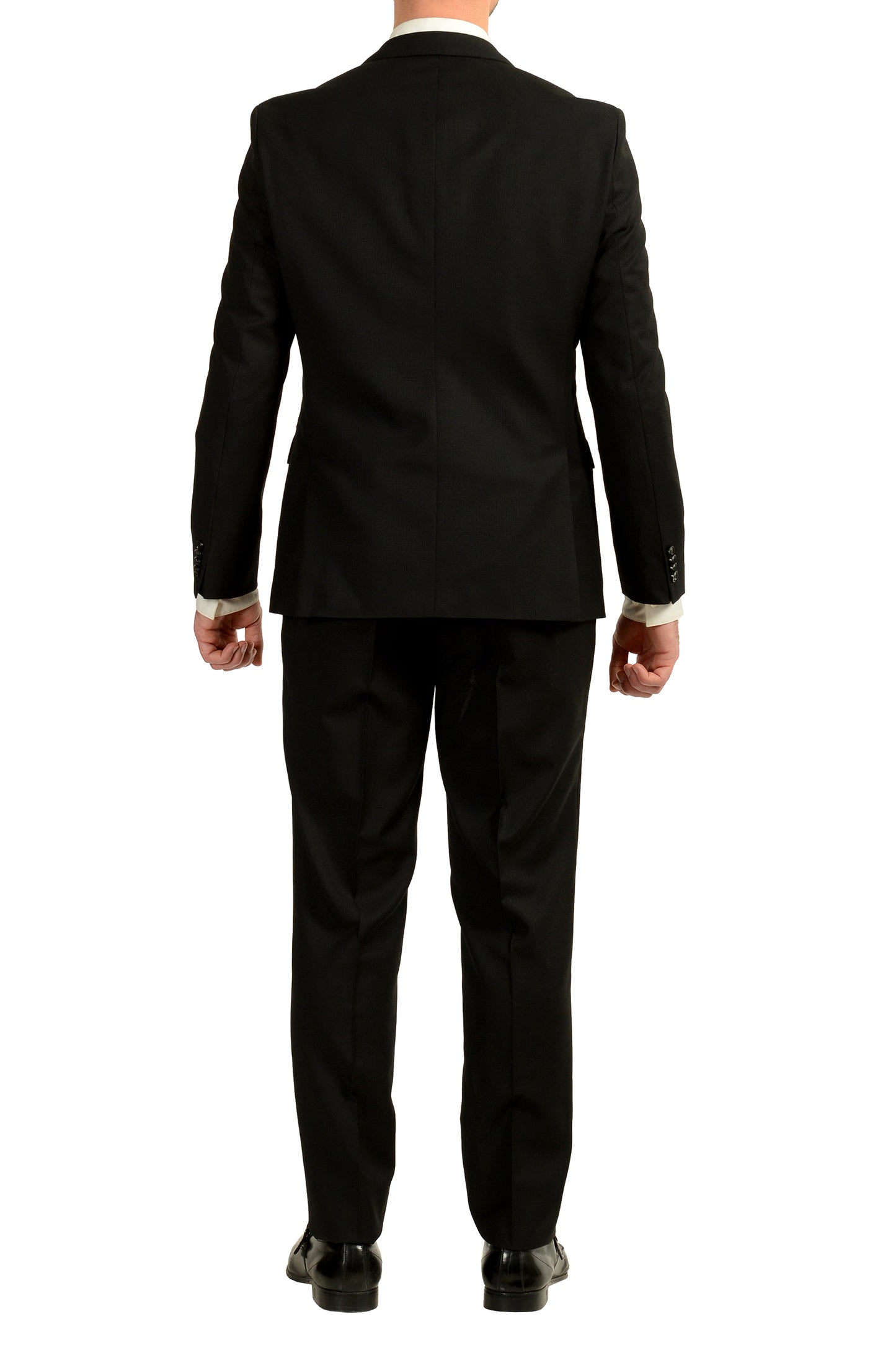 Hugo Boss Men's "C-Jefferd/C-Stedson" Regular Fit Black Wool Suit US 40S IT 50S