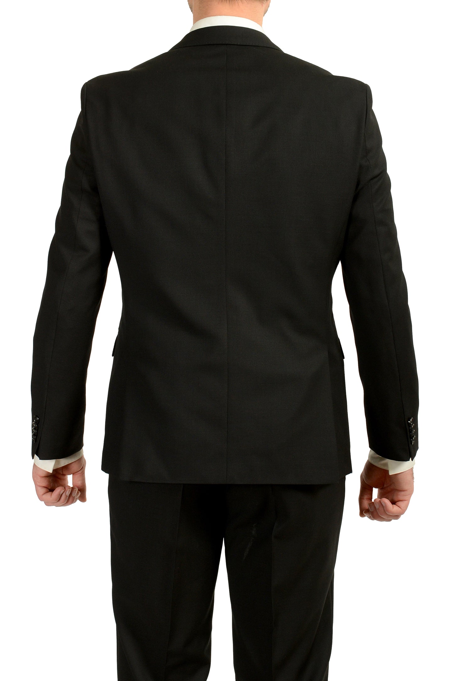 Hugo Boss Men's "C-Jefferd/C-Stedson" Regular Fit Black Wool Suit US 40S IT 50S