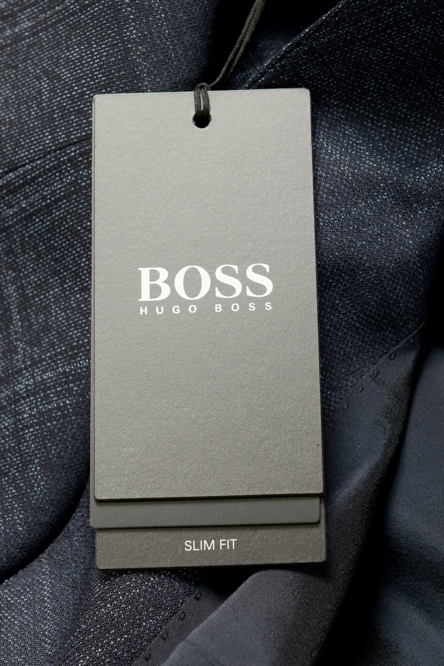 Hugo Boss Men's "Huge6/Genius5" Slim Fit 100% Wool Plaid Blue Suit US 36S IT 46S