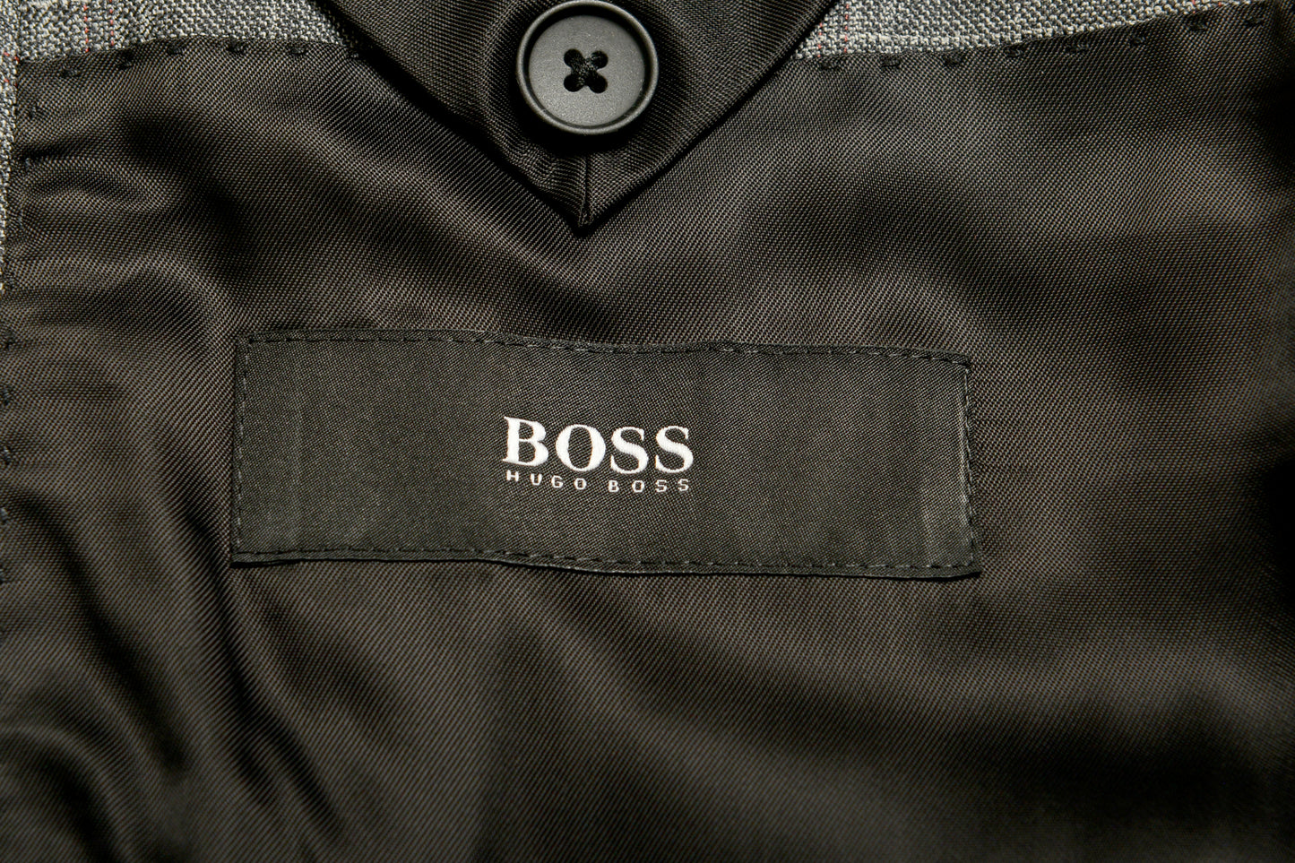 Hugo Boss Men's "Novan6/Ben2" Slim Fit 100% Wool Plaid Gray Suit US 40R IT 50R