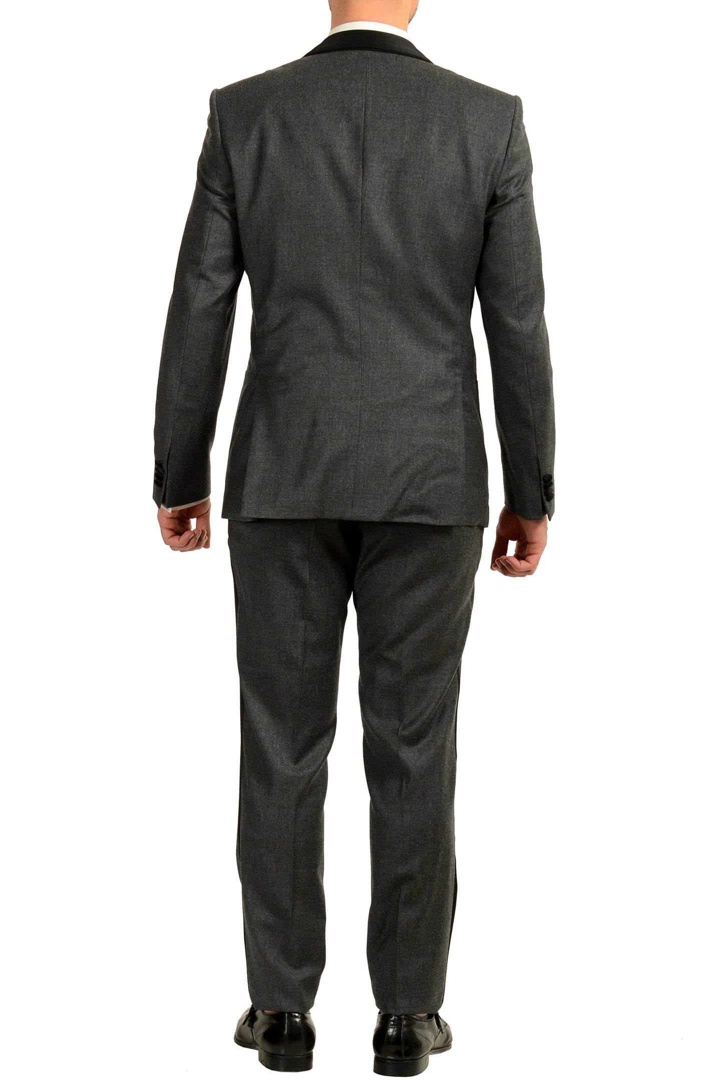 Hugo Boss Men's "Henry1/Glow2" Slim Fit 100% Wool Gray Tuxedo Suit US 40R IT 50R