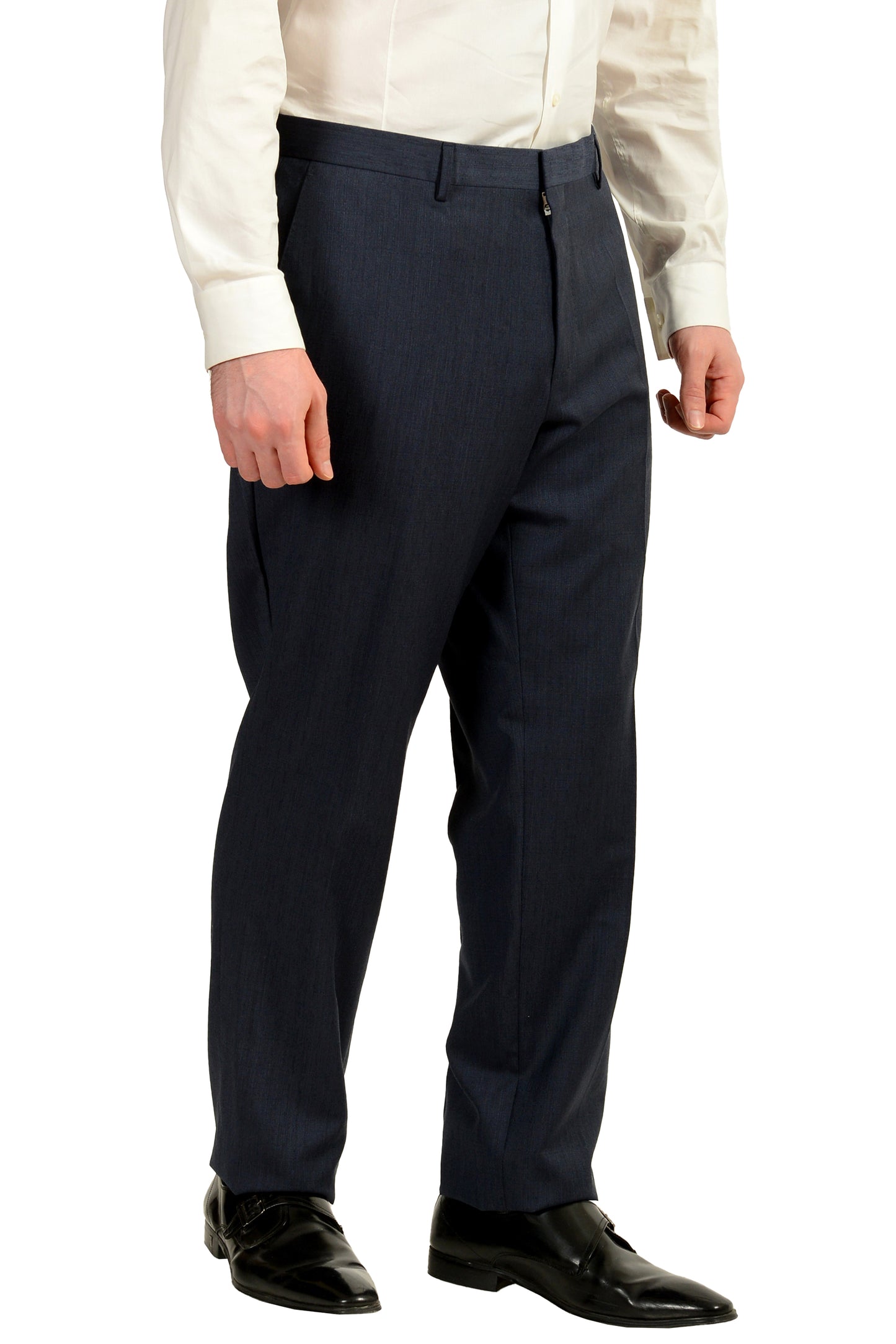 Hugo Boss Men's "Helward5/Genius5" Slim Fit 100% Wool Blue Suit US 46R IT 56R