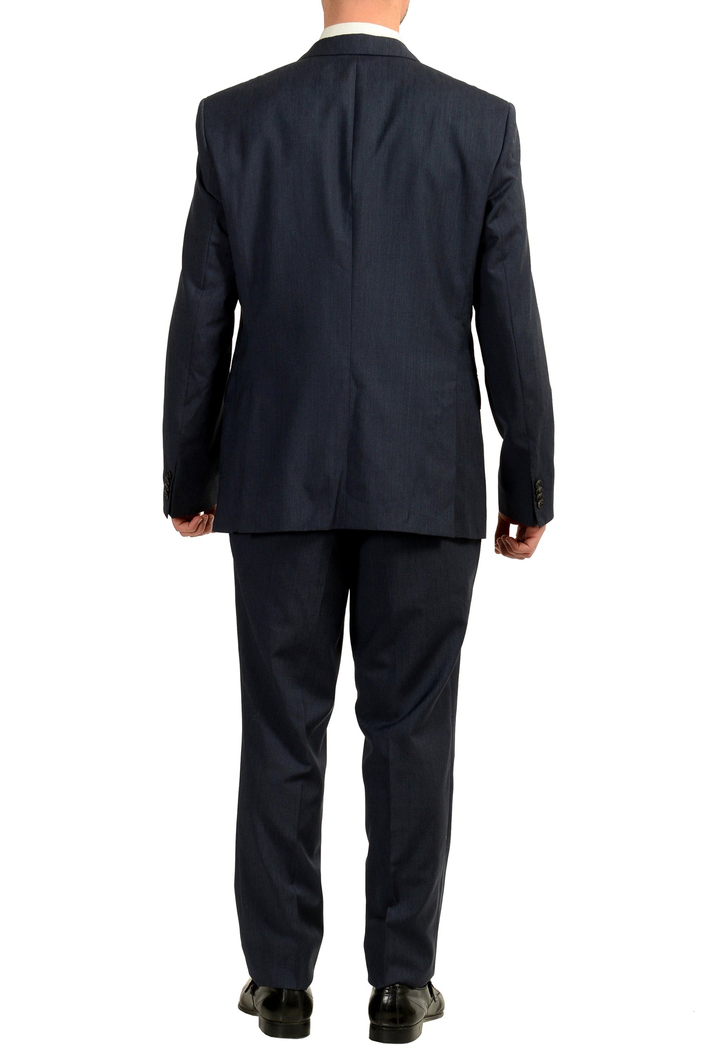 Hugo Boss Men's "Helward5/Genius5" Slim Fit 100% Wool Blue Suit US 46R IT 56R