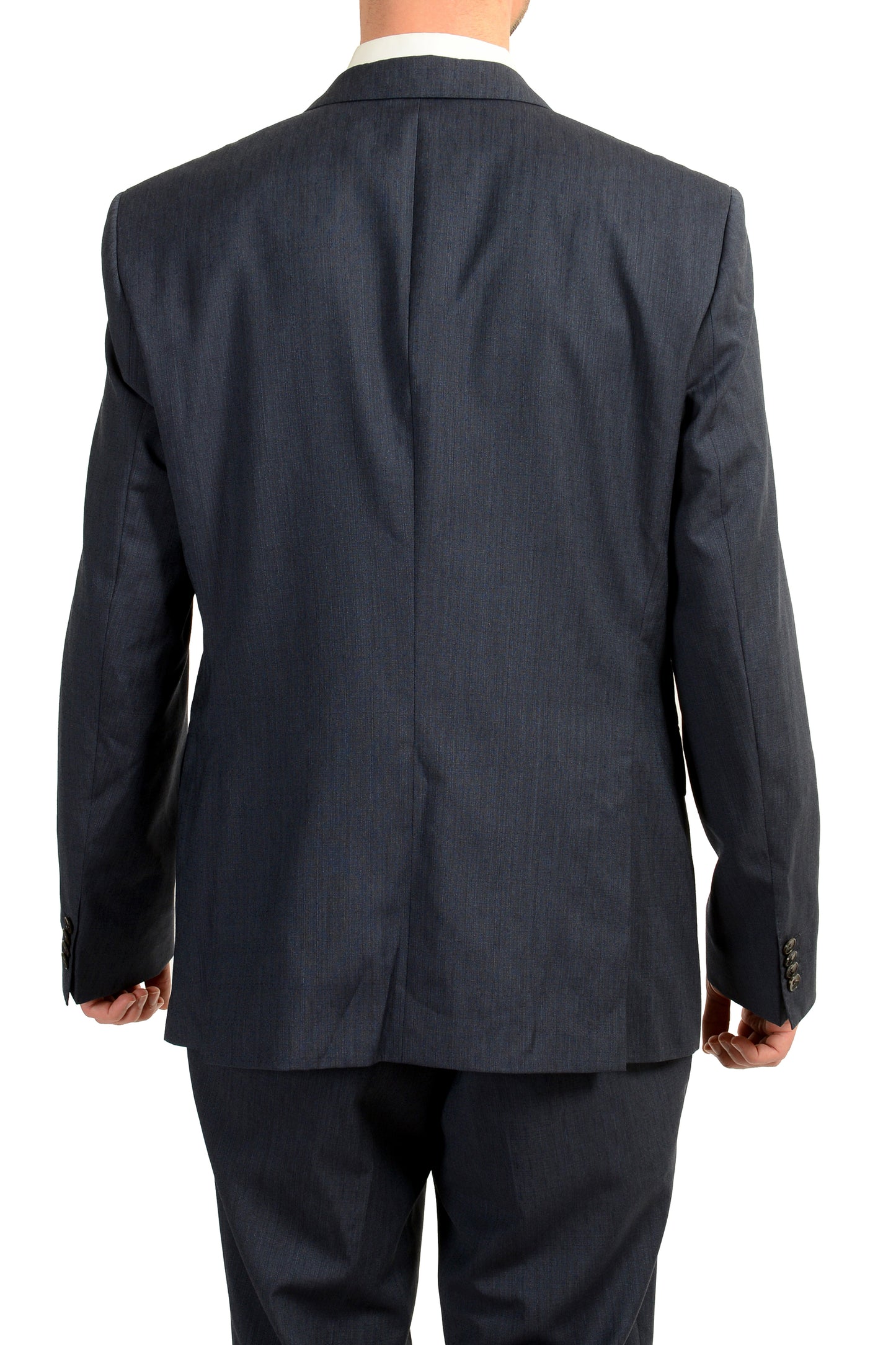 Hugo Boss Men's "Helward5/Genius5" Slim Fit 100% Wool Blue Suit US 46R IT 56R
