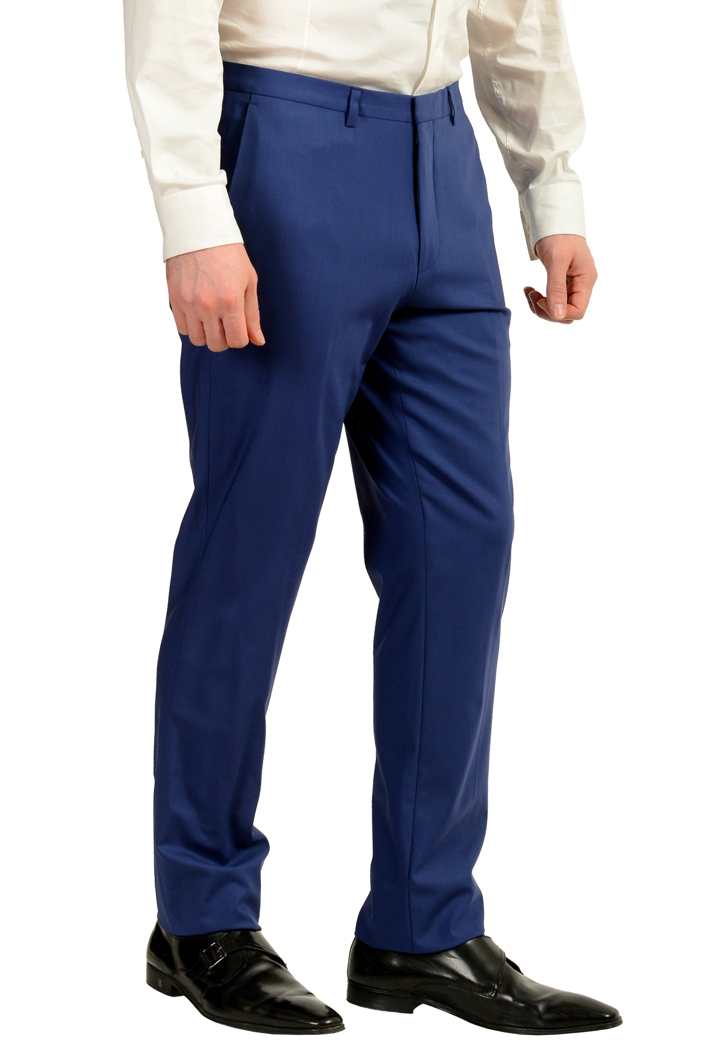 Hugo Boss Men's Arti/Hesten193 Extra Slim Fit Wool Blue Suit US 46L IT 56L