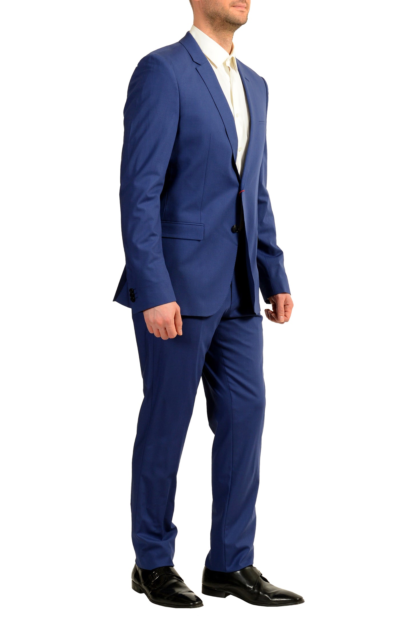 Hugo Boss Men's Arti/Hesten193 Extra Slim Fit Wool Blue Suit US 46L IT 56L