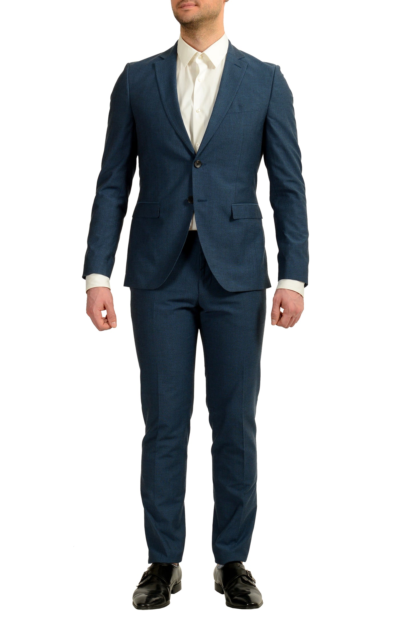 Hugo Boss Men's "Reymond/Wenten" Extra Slim Fit Blue Wool Suit US 38R IT 48R