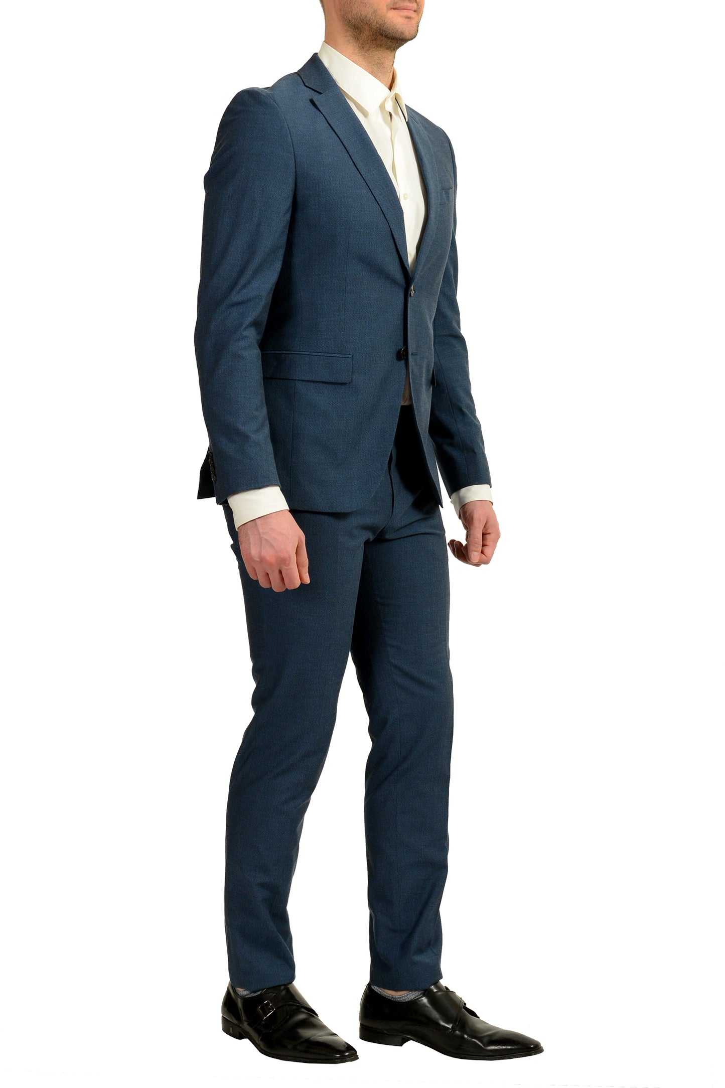 Hugo Boss Men's "Reymond/Wenten" Extra Slim Fit Blue Wool Suit US 38R IT 48R
