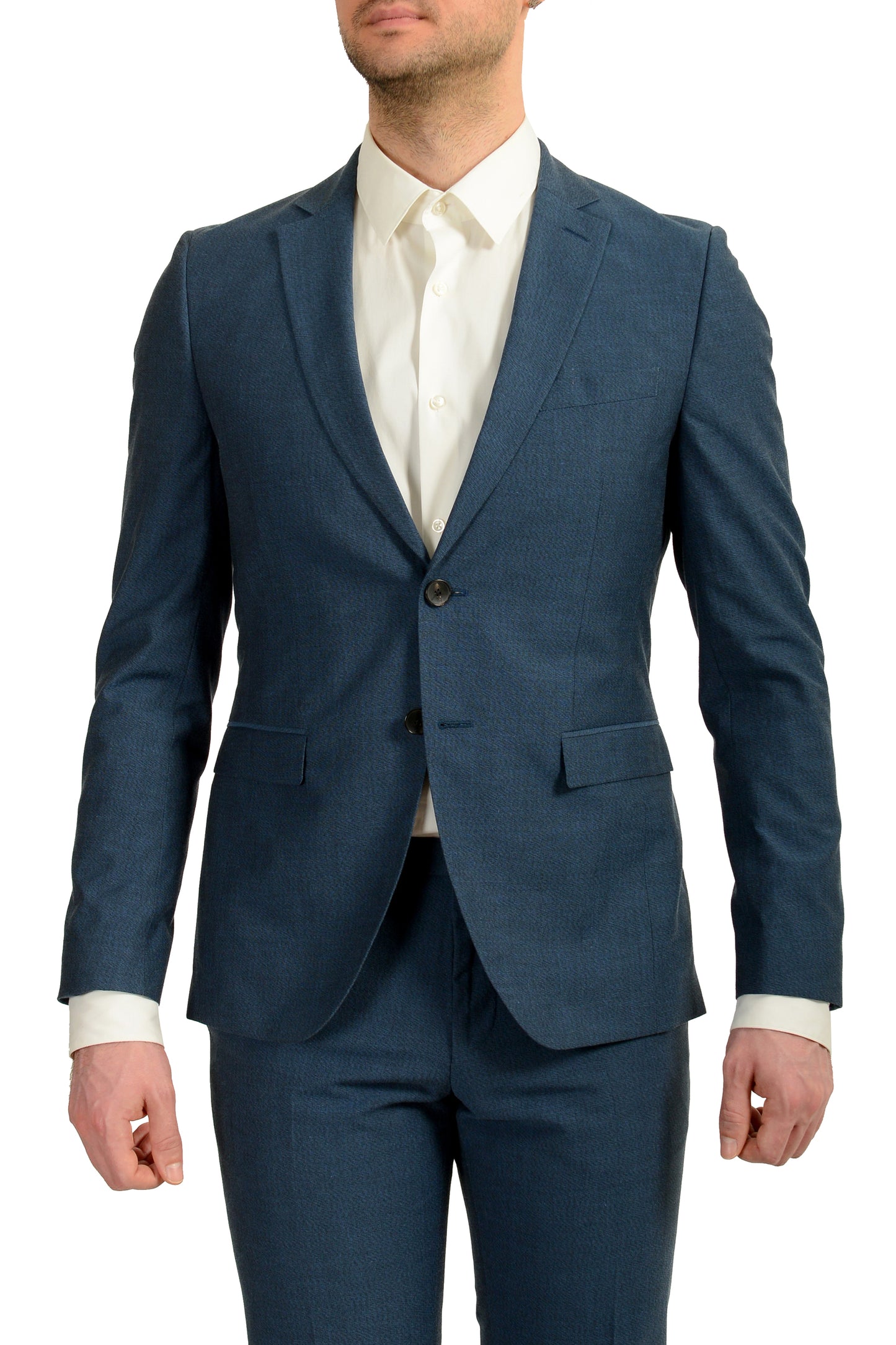 Hugo Boss Men's "Reymond/Wenten" Extra Slim Fit Blue Wool Suit US 38R IT 48R