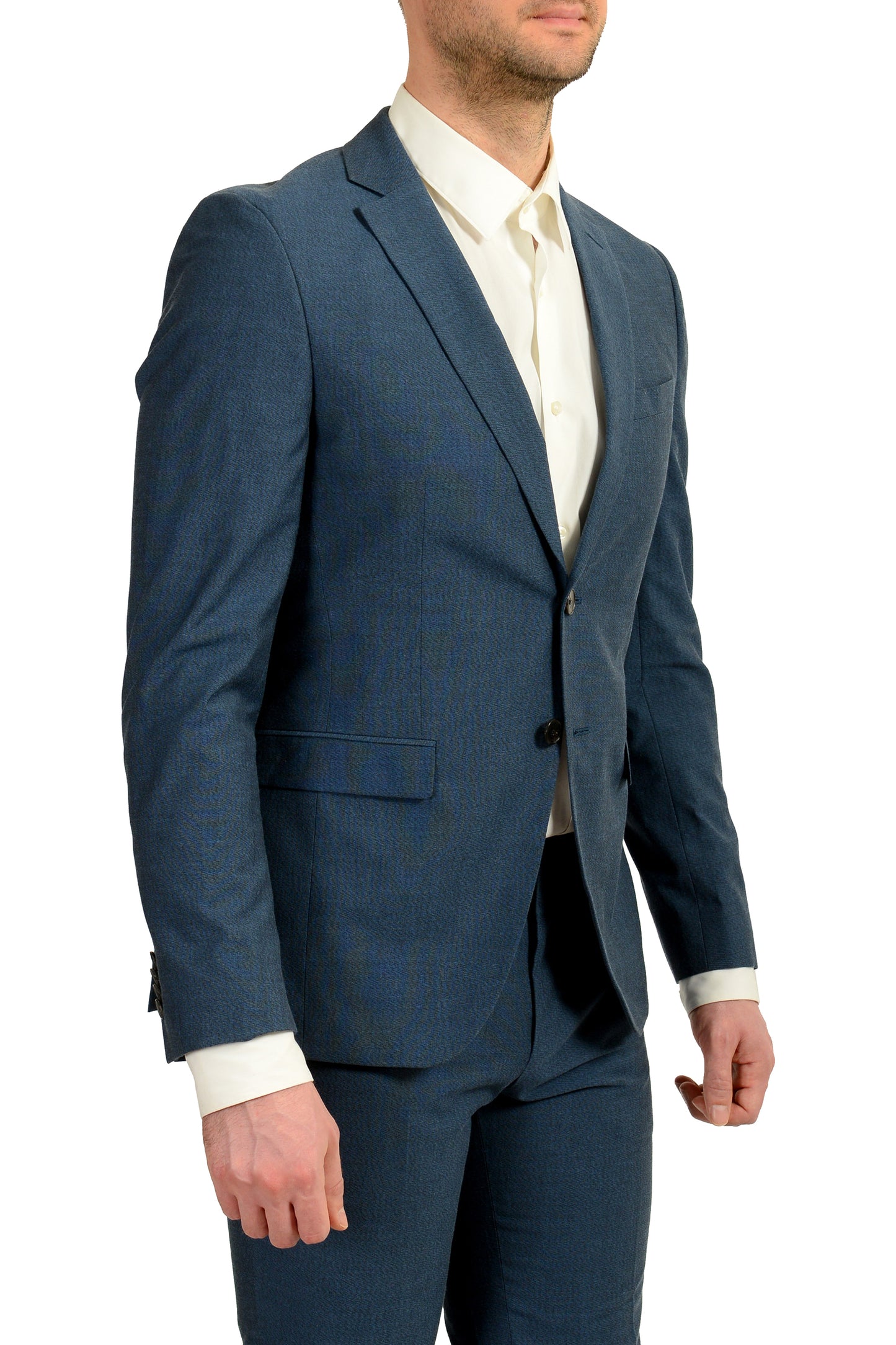 Hugo Boss Men's "Reymond/Wenten" Extra Slim Fit Blue Wool Suit US 38R IT 48R