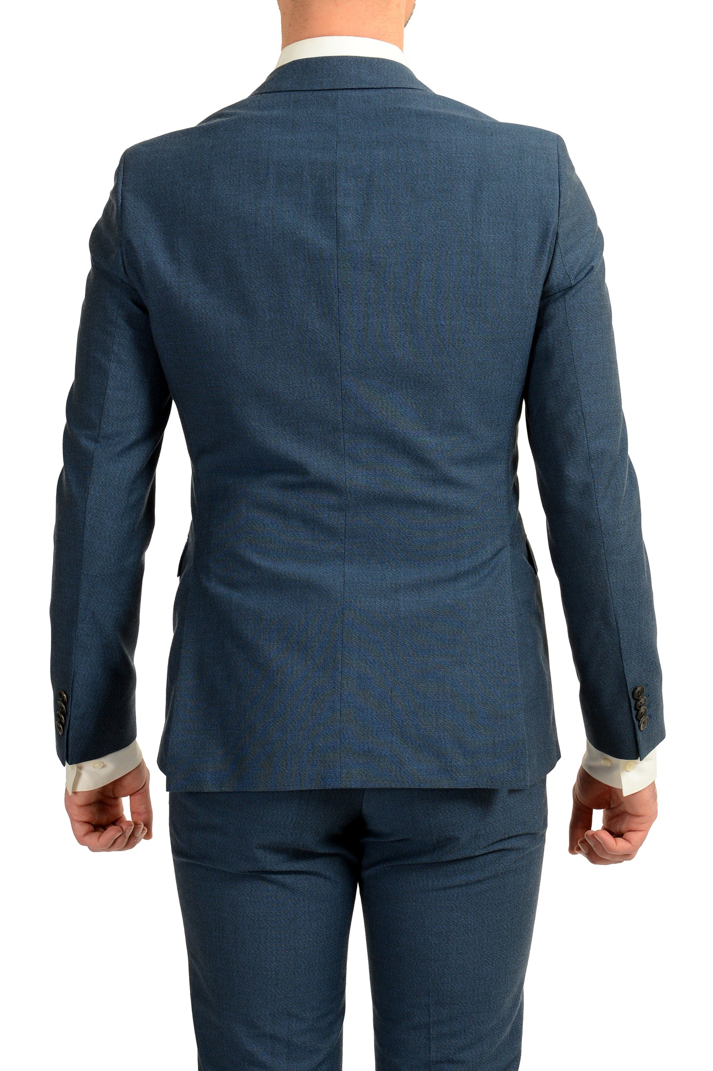 Hugo Boss Men's "Reymond/Wenten" Extra Slim Fit Blue Wool Suit US 38R IT 48R