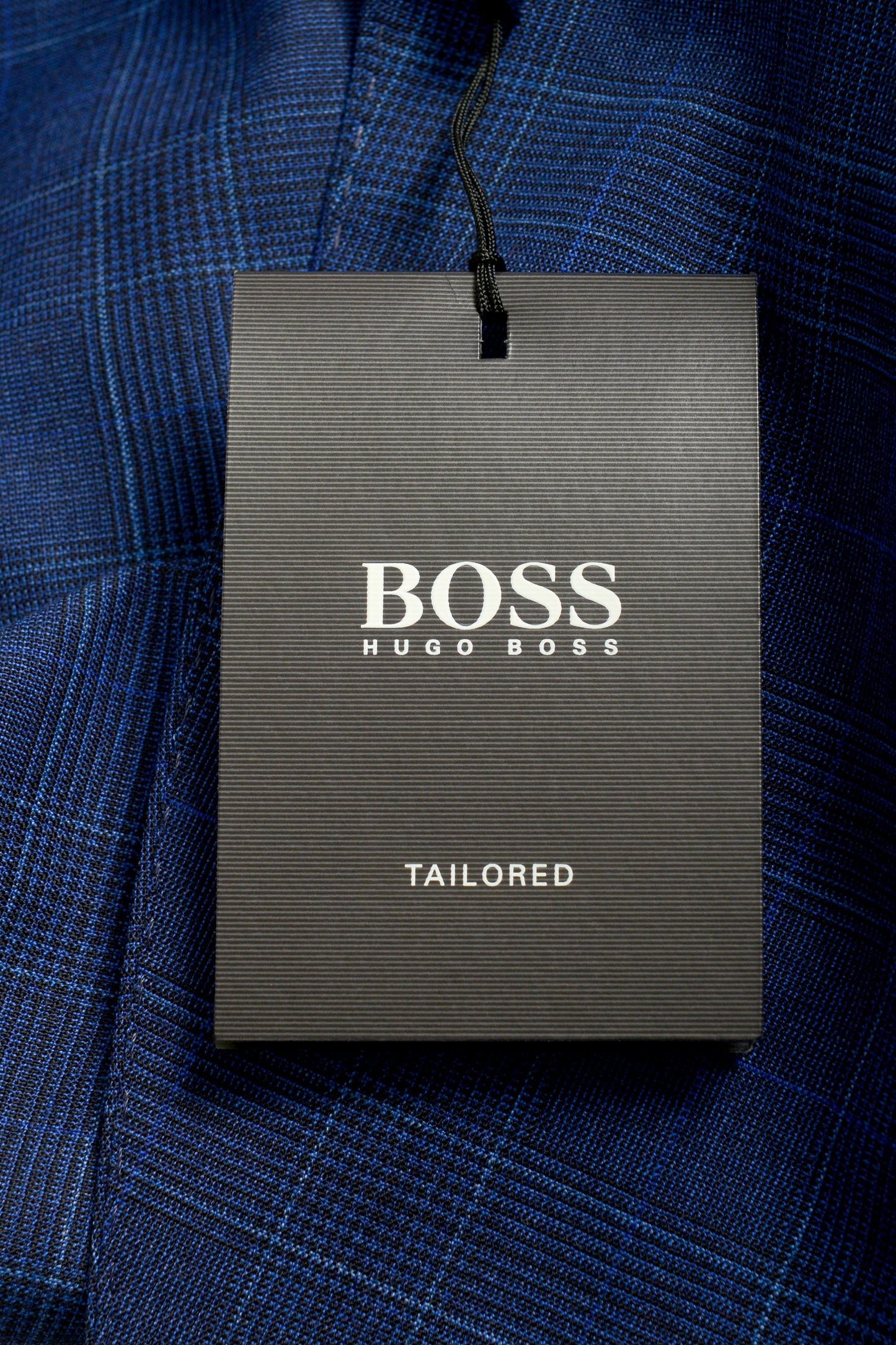 Hugo Boss Men's "T-Harvers4/Glover3" Slim Fit Blue Wool Plaid Suit US 42R IT 52R