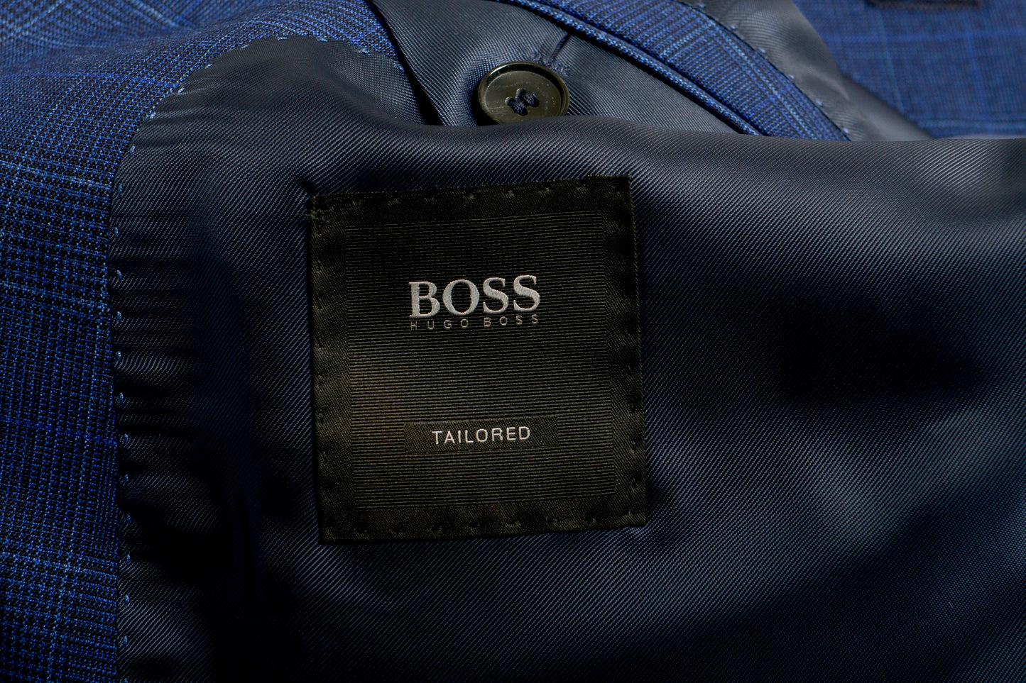 Hugo Boss Men's "T-Harvers4/Glover3" Slim Fit Blue Wool Plaid Suit US 42R IT 52R