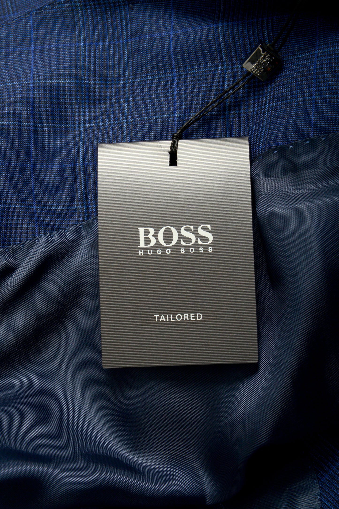 Hugo Boss Men's "T-Harvers4/Glover3" Slim Fit Blue Wool Plaid Suit US 42R IT 52R