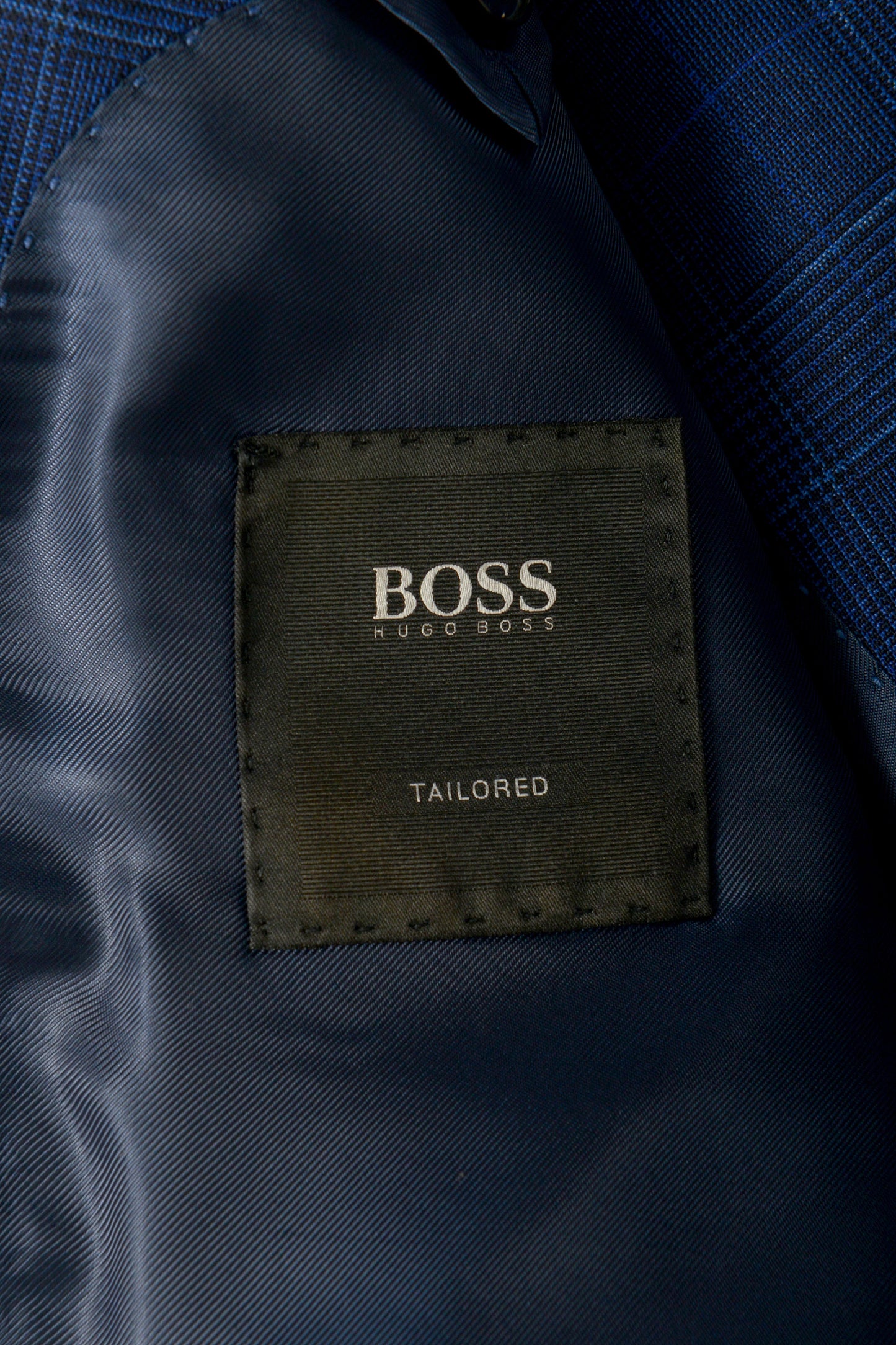 Hugo Boss Men's "T-Harvers4/Glover3" Slim Fit Blue Wool Plaid Suit US 42R IT 52R