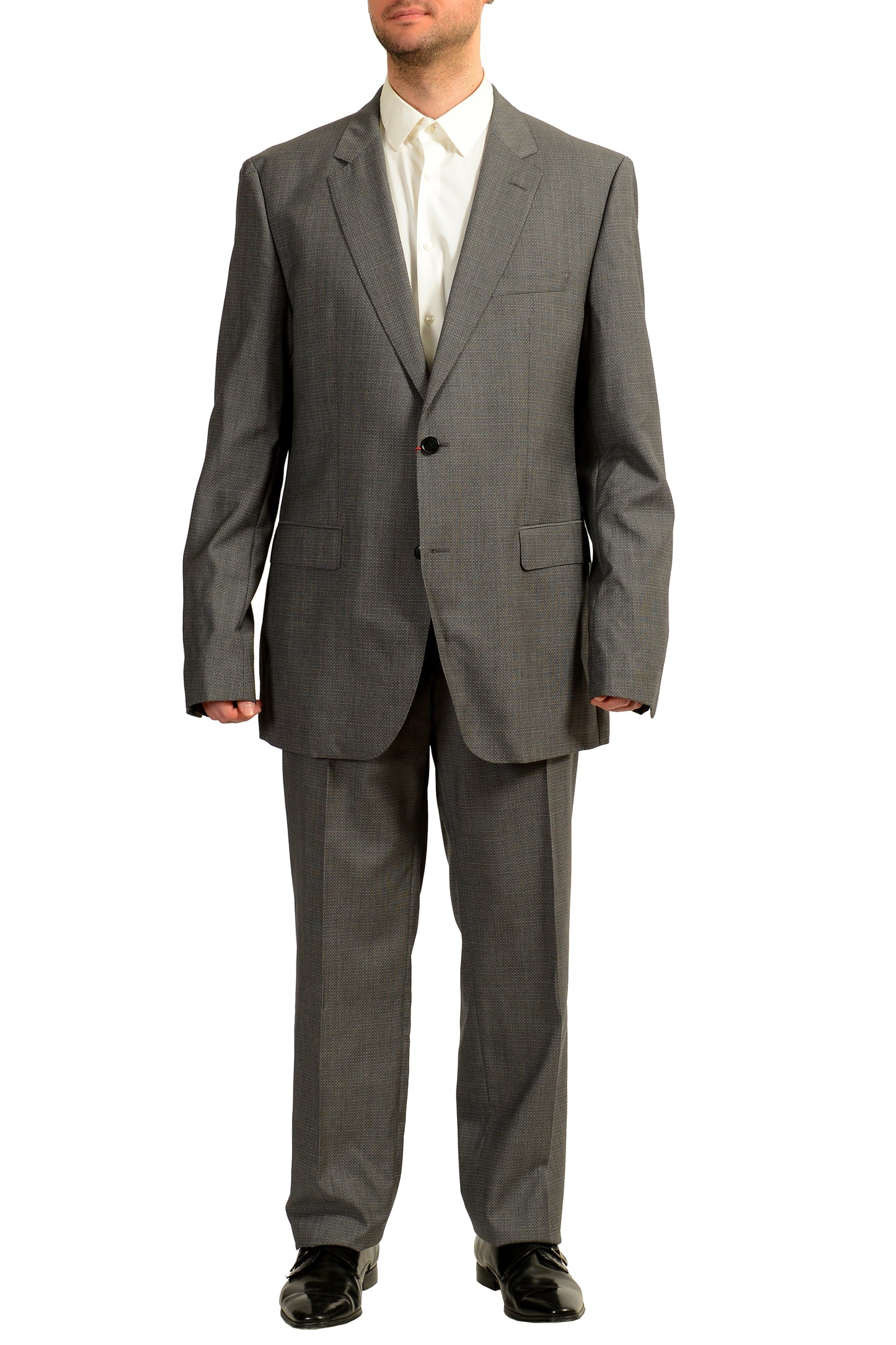 Hugo Boss Men's "Jeffery/Simmons182" Regular Fit 100% Wool Suit US 48L IT 58L