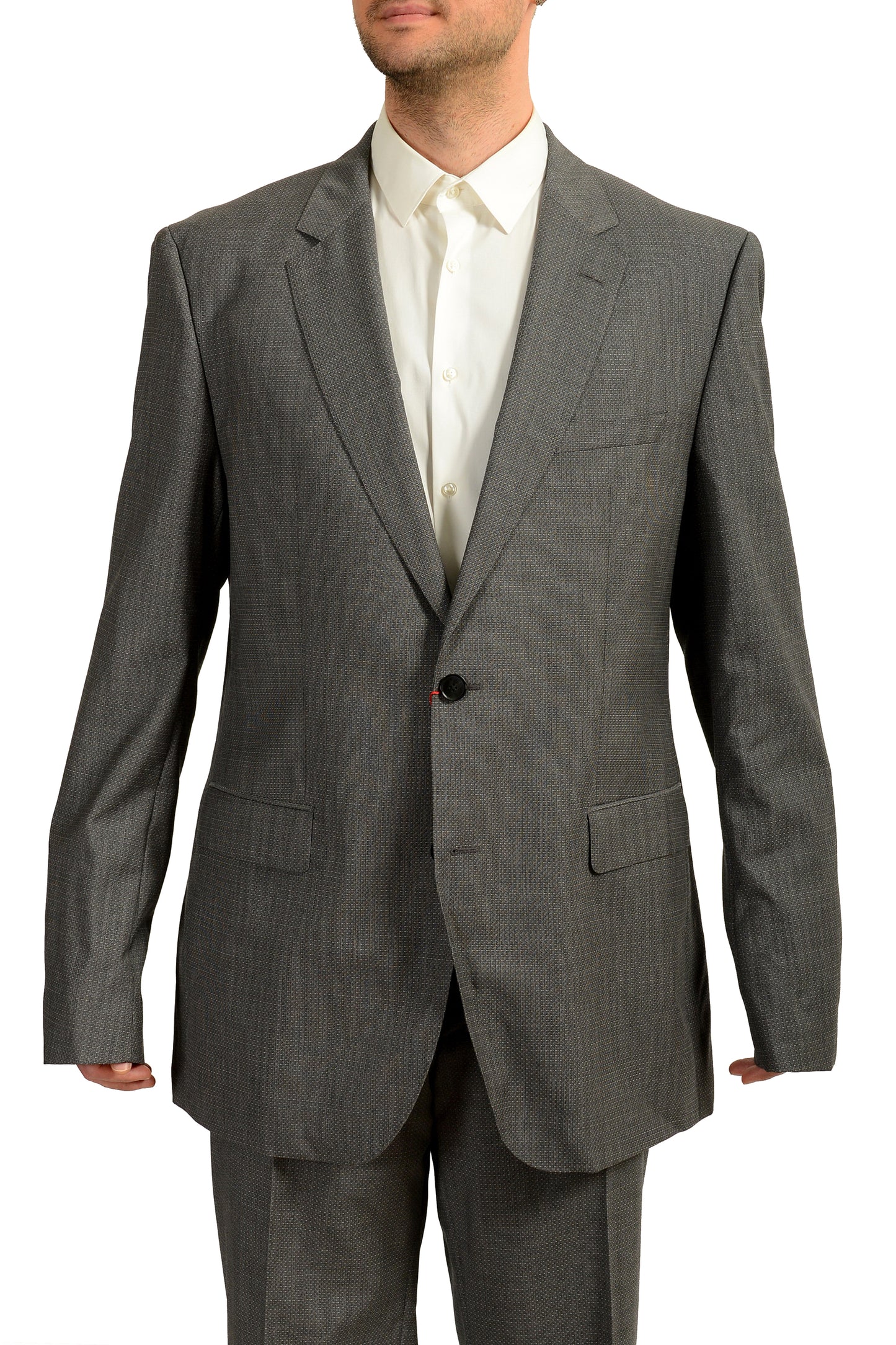 Hugo Boss Men's "Jeffery/Simmons182" Regular Fit 100% Wool Suit US 48L IT 58L