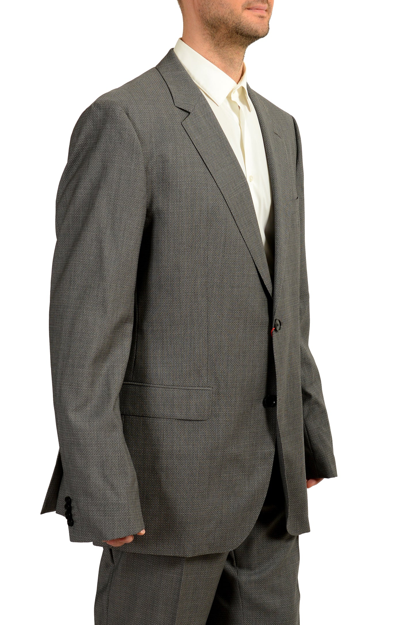 Hugo Boss Men's "Jeffery/Simmons182" Regular Fit 100% Wool Suit US 48L IT 58L