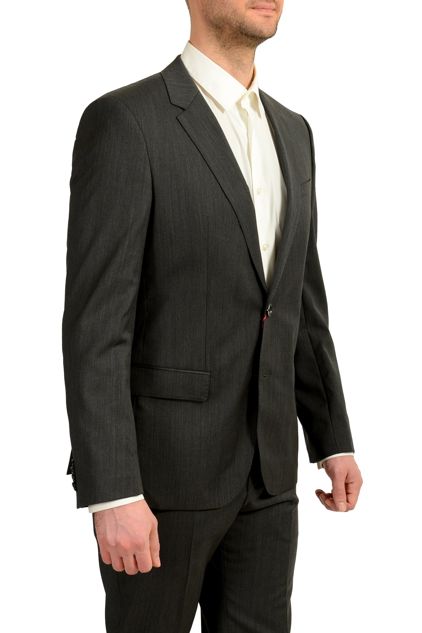 Hugo Boss Men's "C-Huge1/C-Genius" Slim Fit Gray Wool Suit US 40R IT 50R