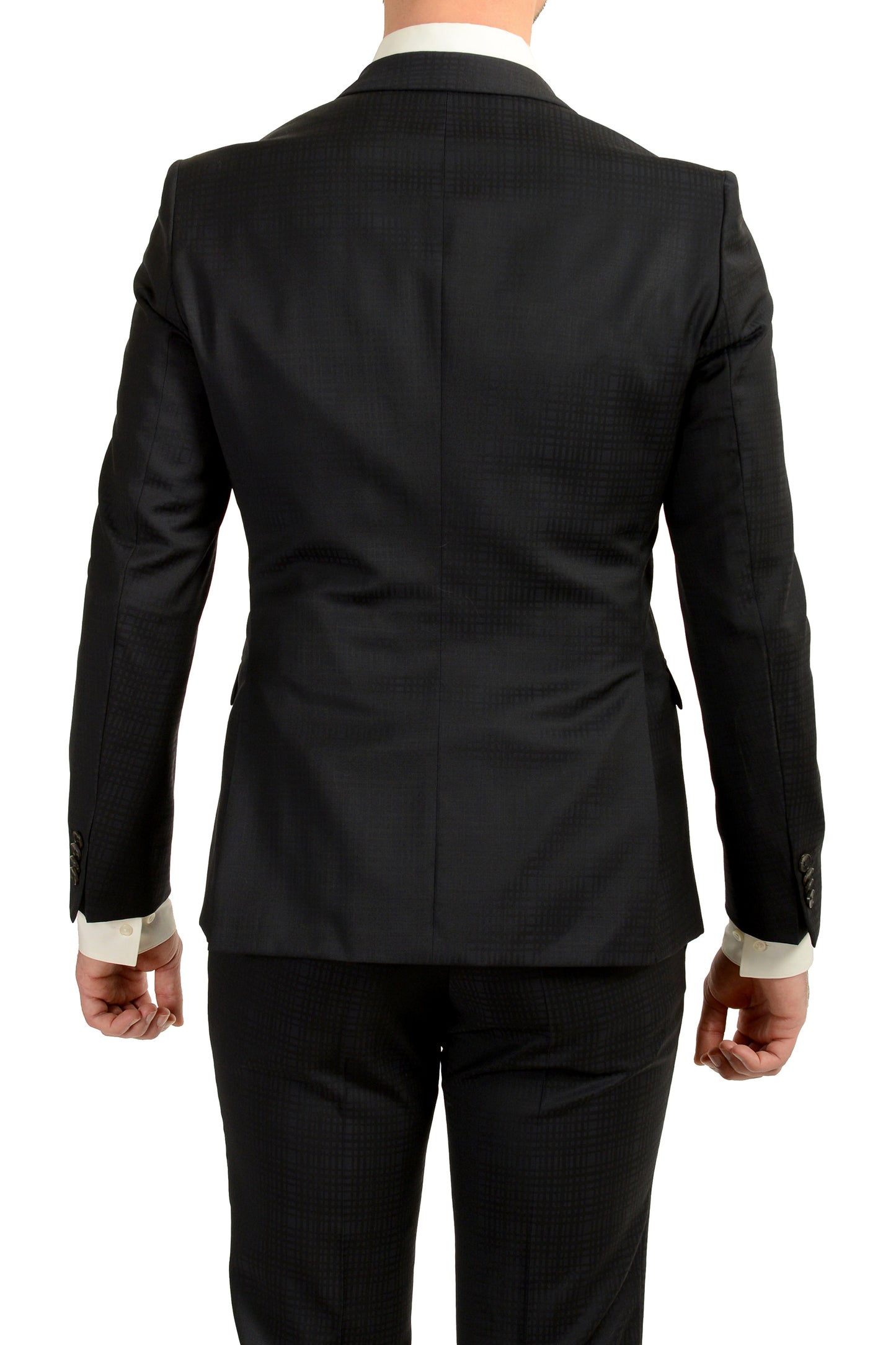 Hugo Boss Men's "Roonin/Wenten" Extra Slim Fit Plaid 100%Wool Suit US 38R IT 48R