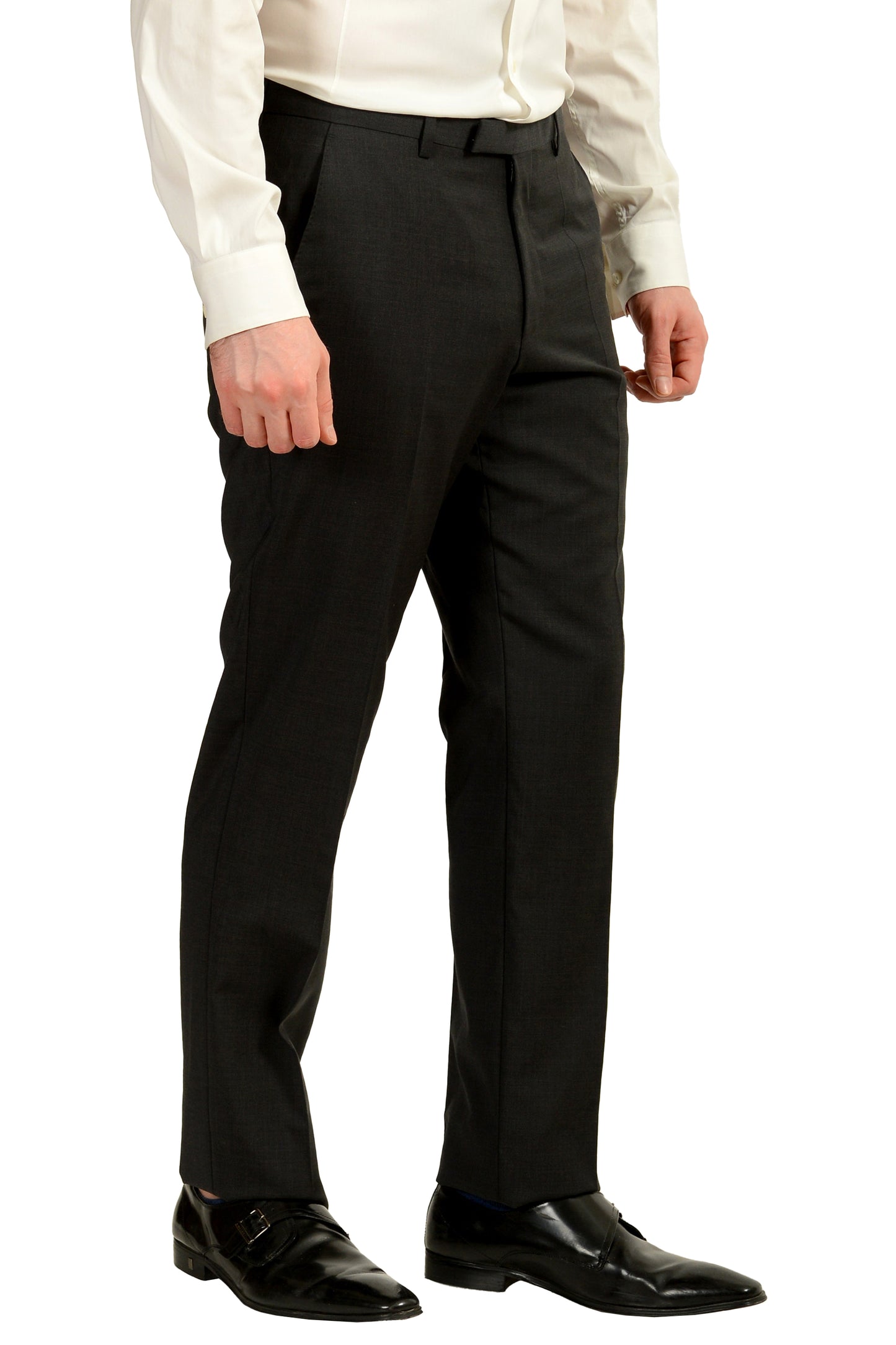Hugo Boss Men's "C-Jeffery/C-Simmons" 100% Wool Gray Suit US 40L IT 50L