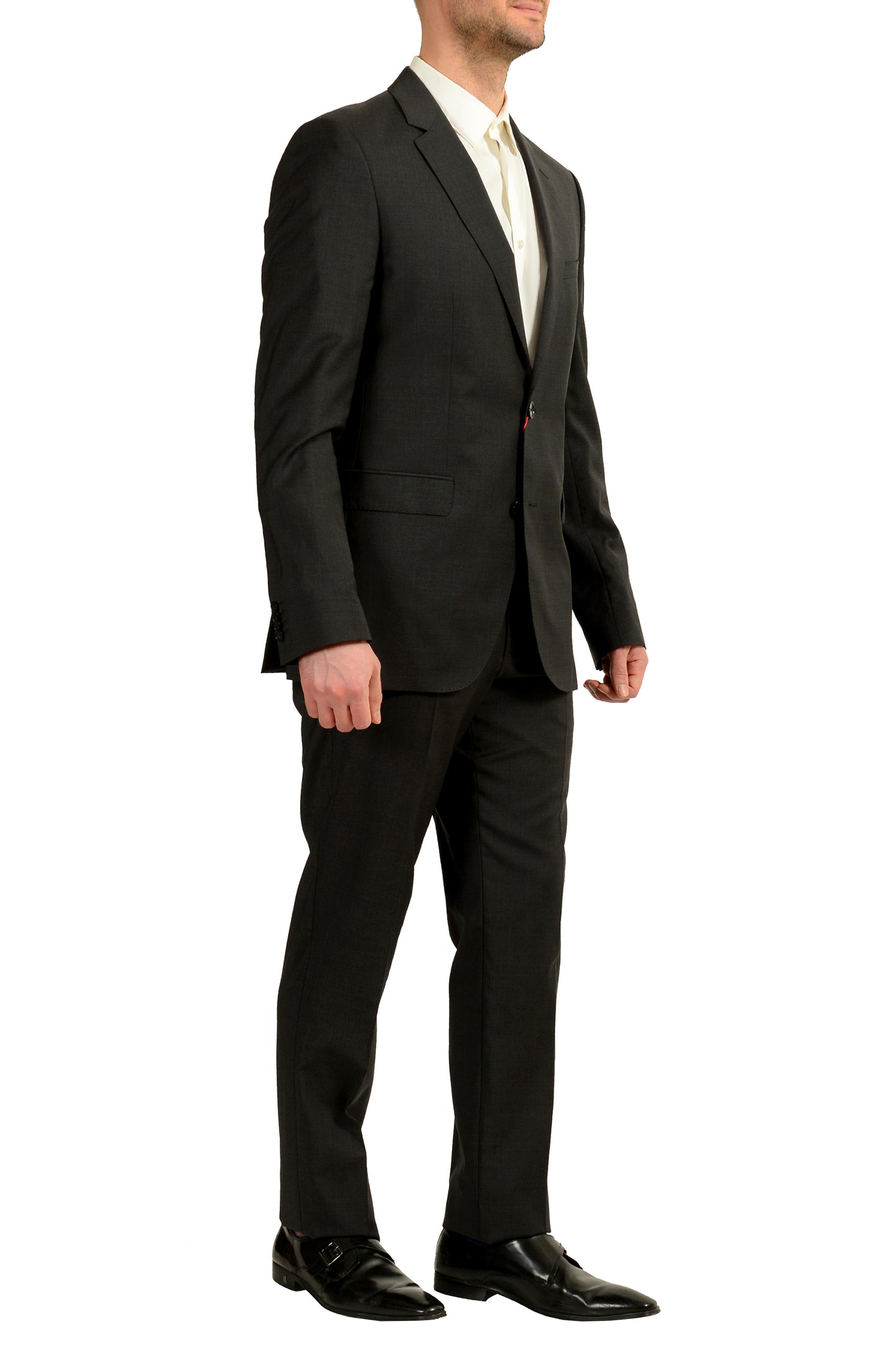 Hugo Boss Men's "C-Jeffery/C-Simmons" 100% Wool Gray Suit US 40L IT 50L
